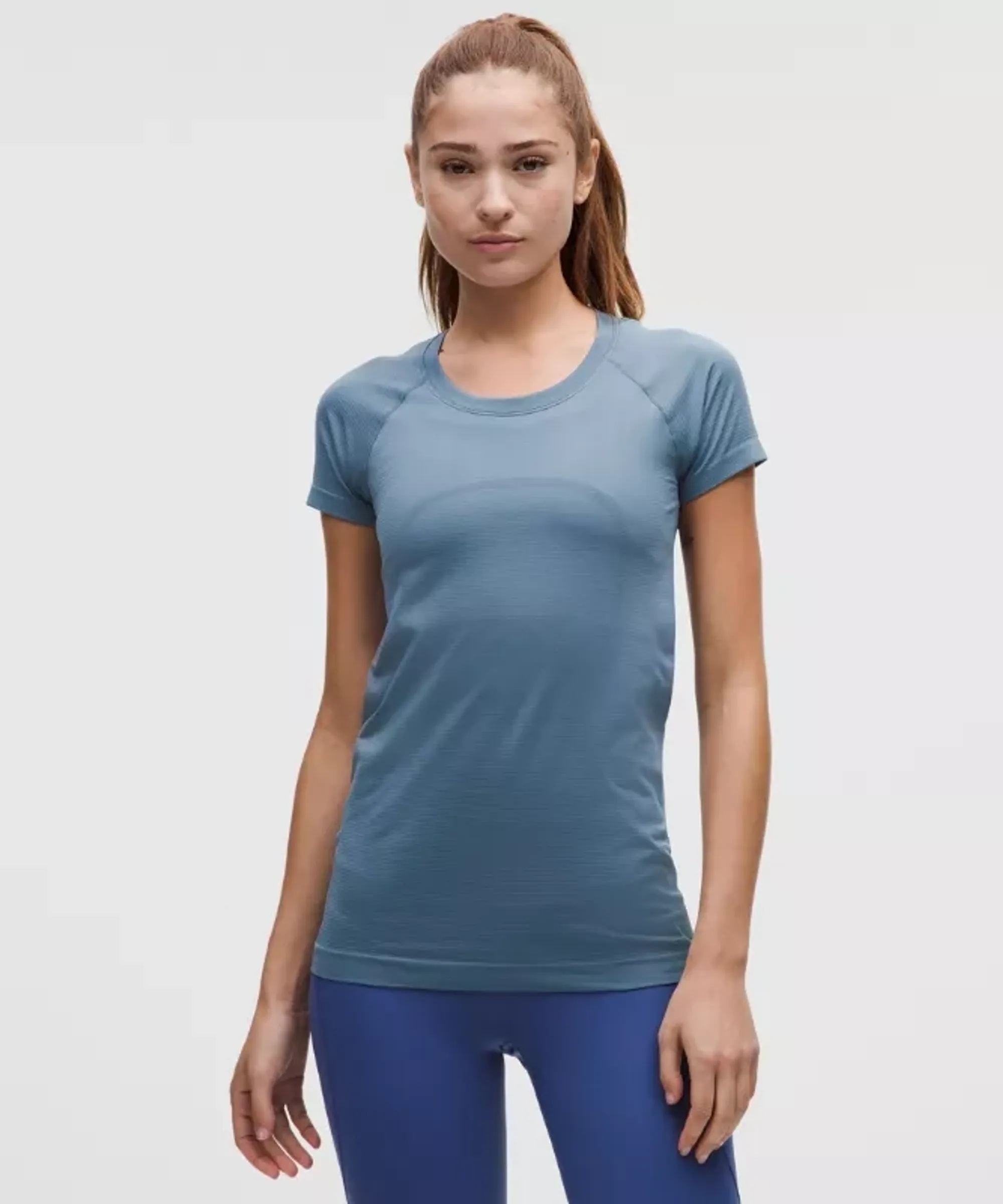 lululemon – Women's Swiftly Tech Short-Sleeve Shirt 2.0 Hip Length – Color Blue – Size 0
