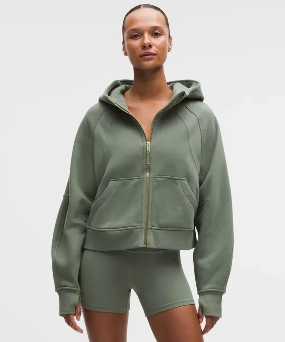 lululemon – Women's Scuba Oversized Full-Zip Hoodie – Color Gold
