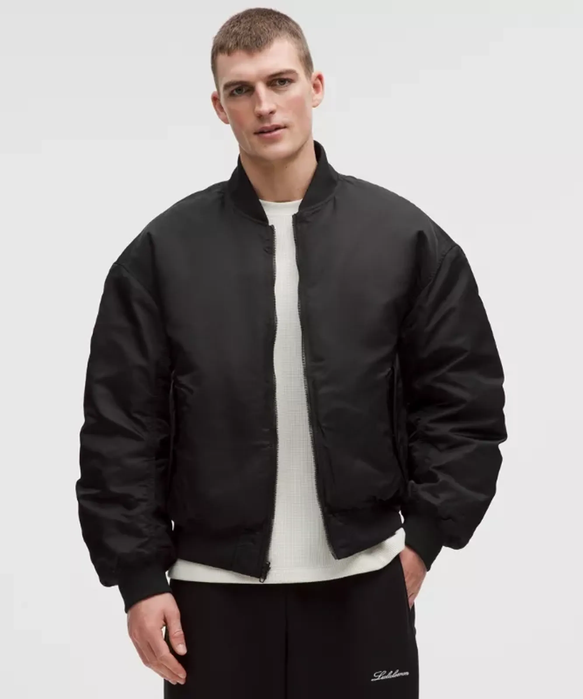 lululemon – Men's Reversible 600-Down-Fill Bomber Jacket – Color Black – Size Large