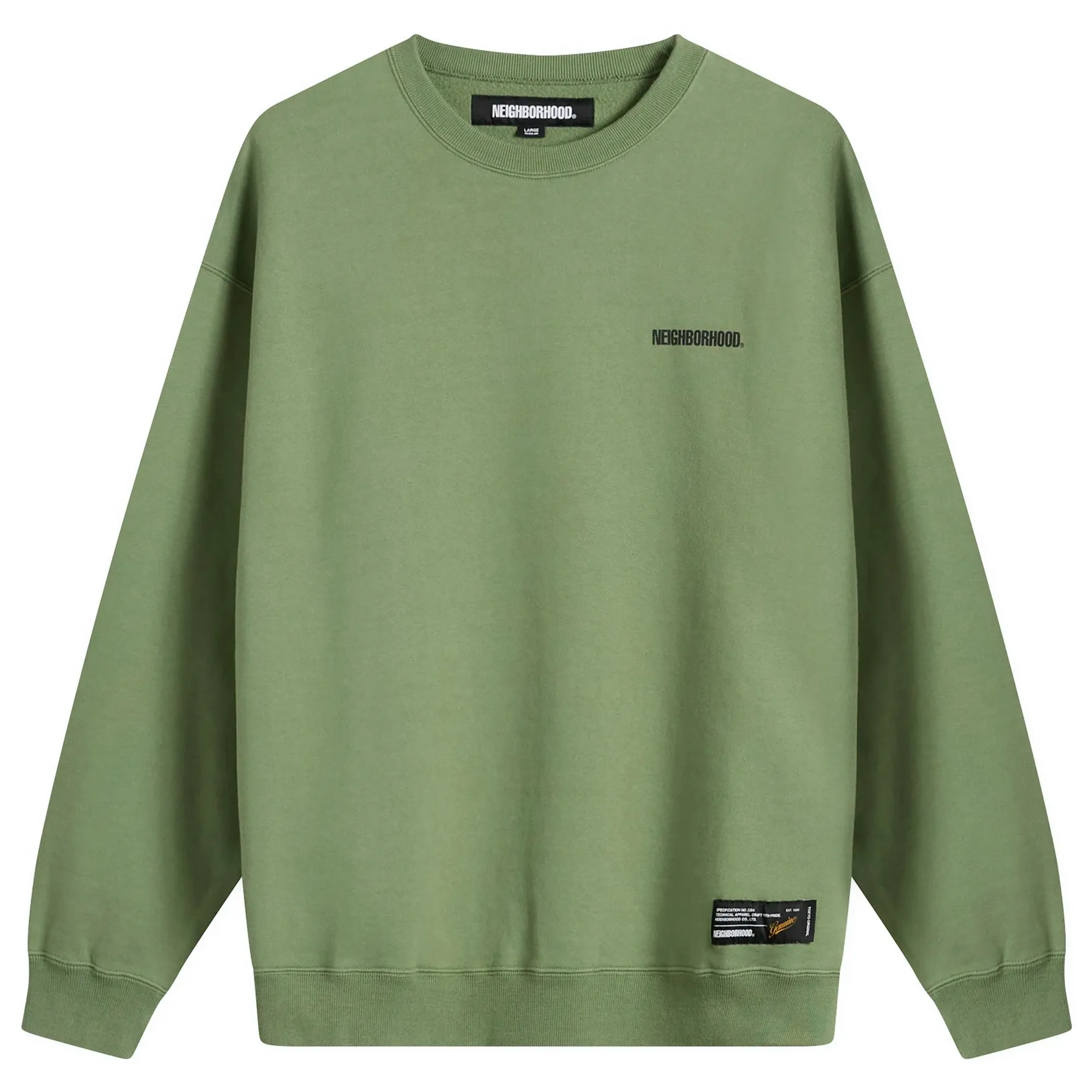 Neighborhood Men's Plain Logo Sweatshirt Green
