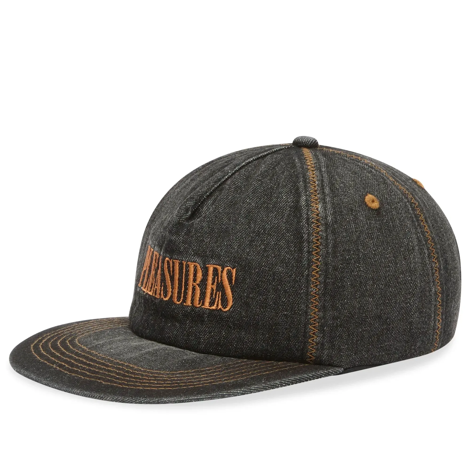 Pleasures Men's Zig Zag Denim Cap Black