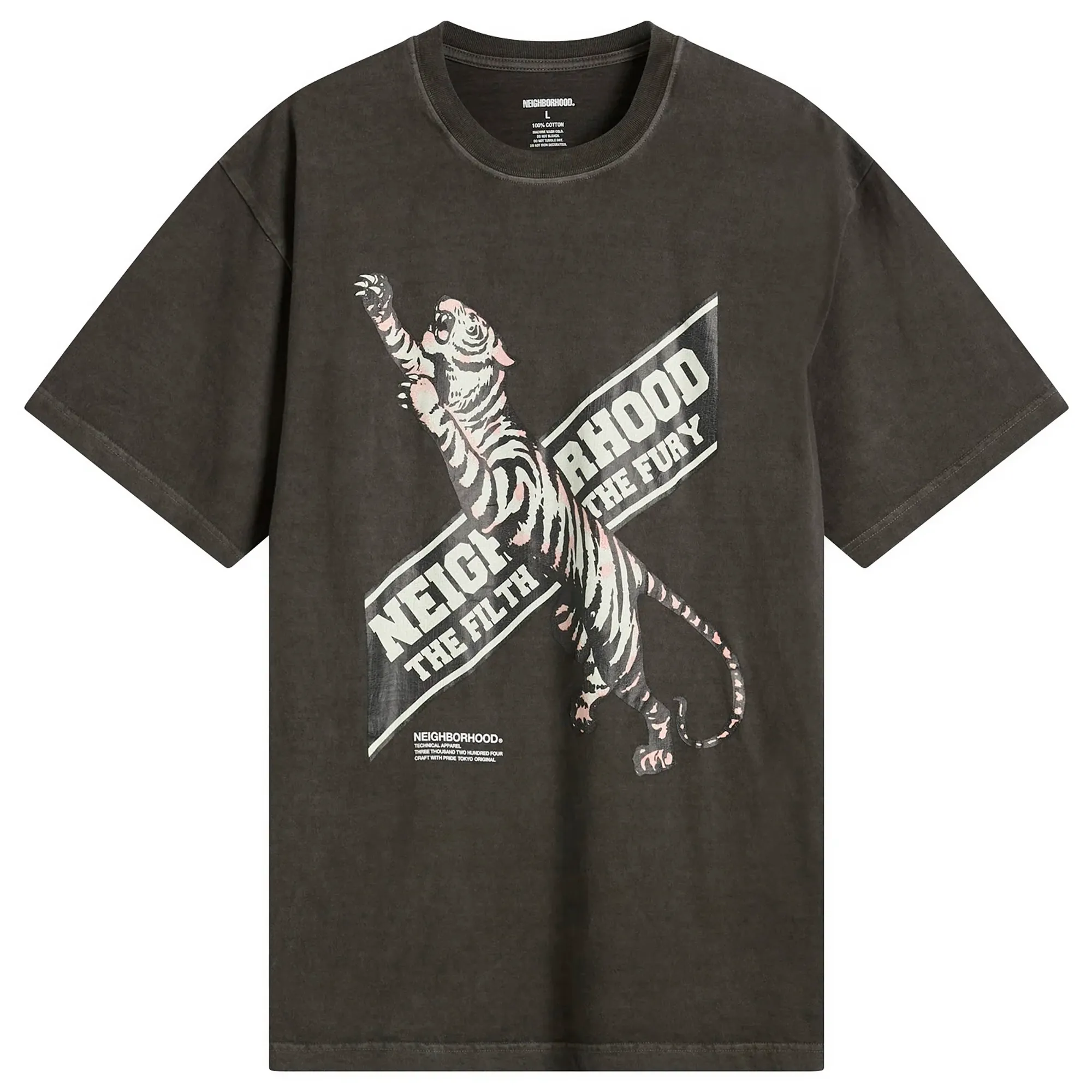 Neighborhood Men's SS-17 Tiger T-Shirt Black