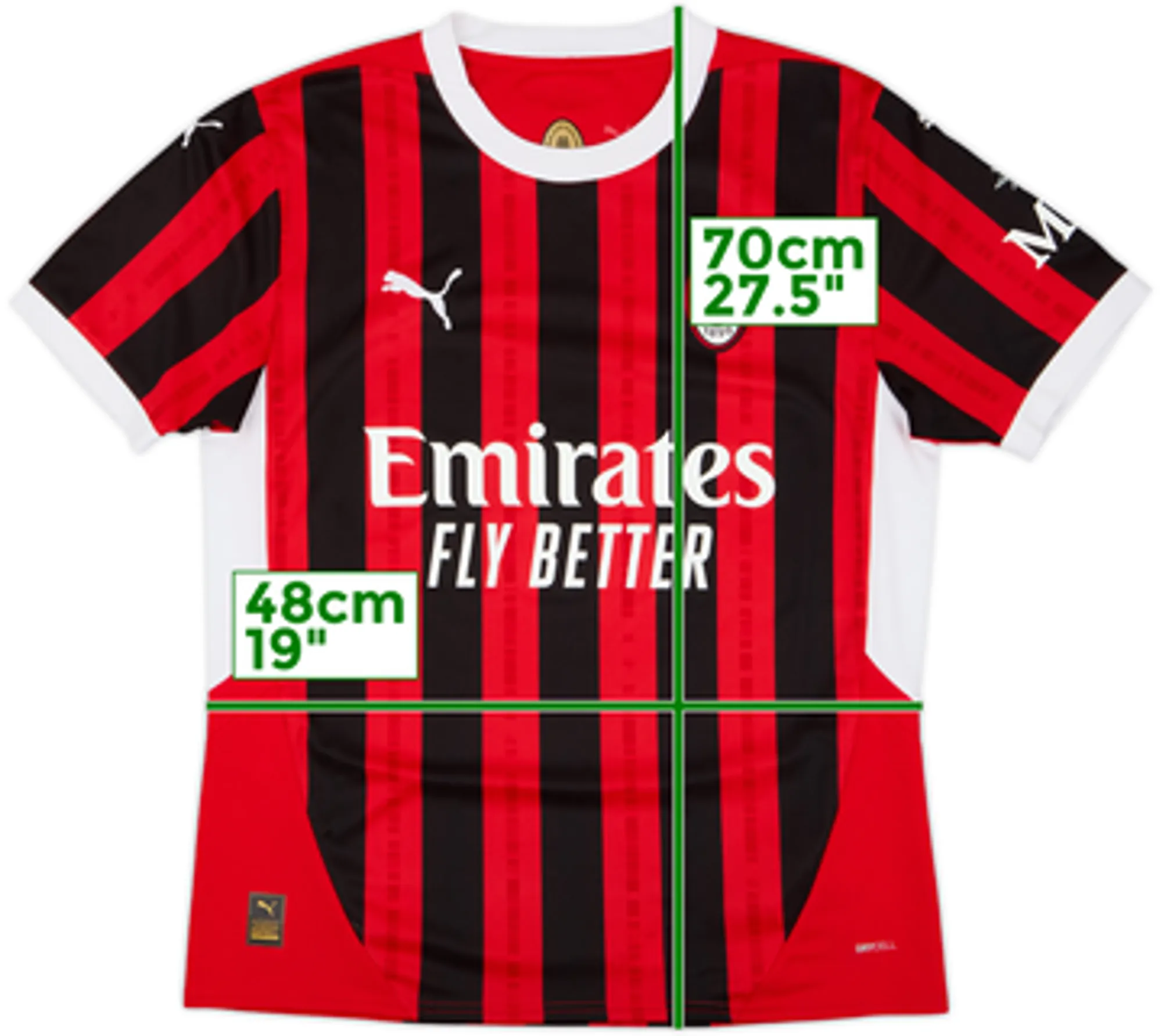 2024-25 AC Milan Home Shirt - 10/10 - (M)