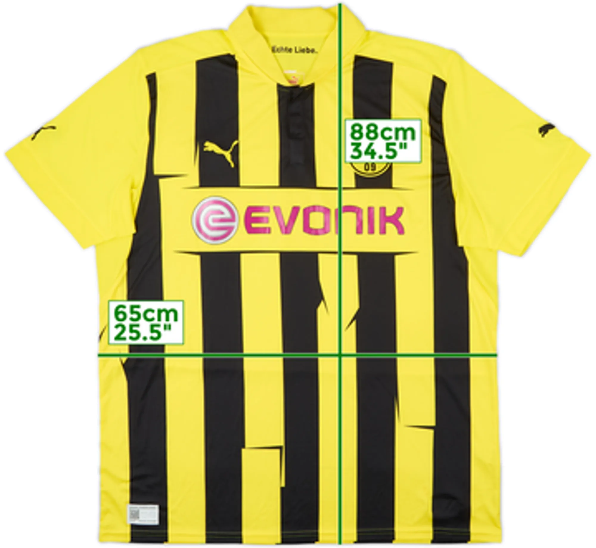 2012-13 Borussia Dortmund European Home Shirt - 9/10 - (3XL)