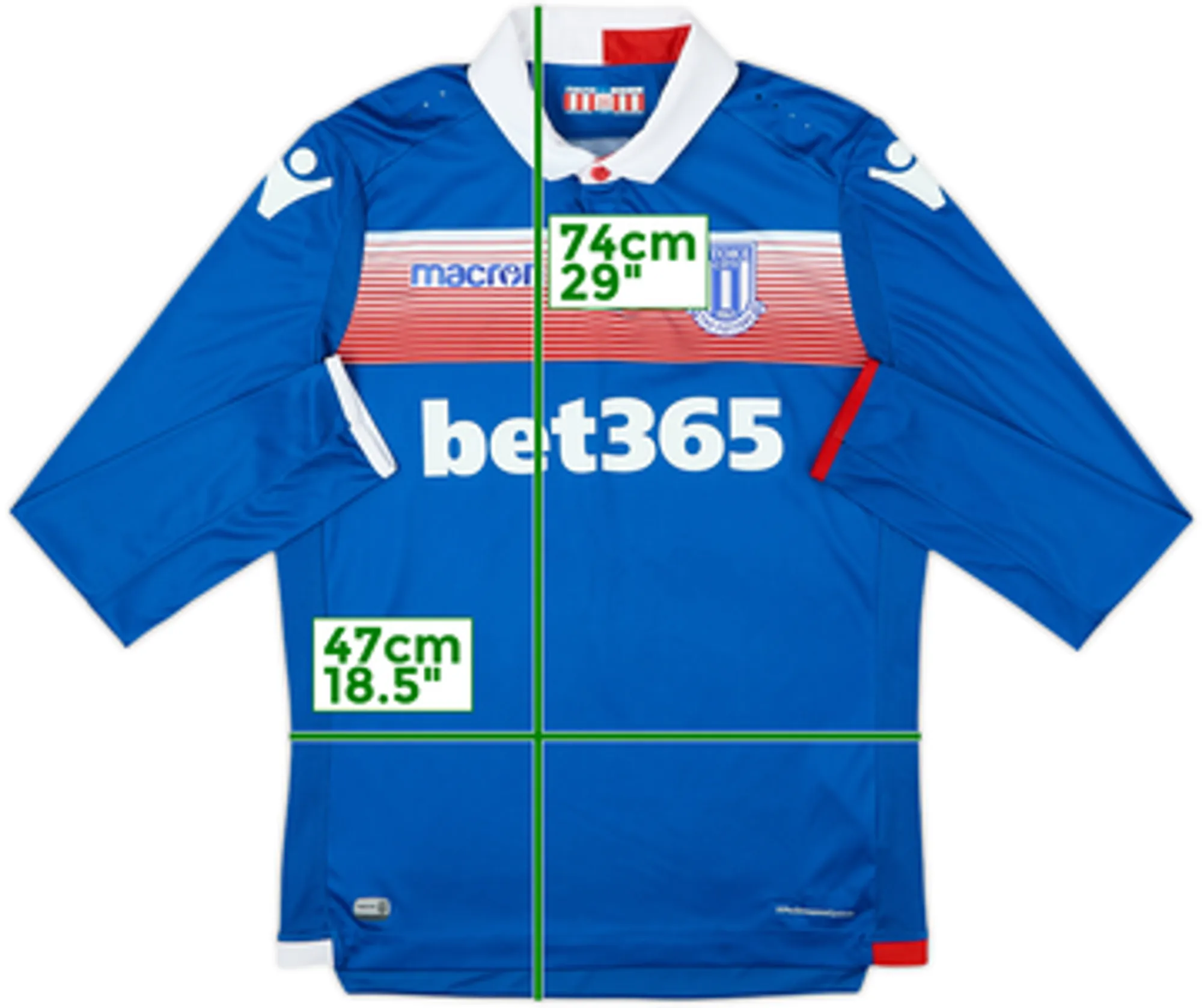 2017-18 Stoke City Away L/S Shirt - 10/10 - (S)