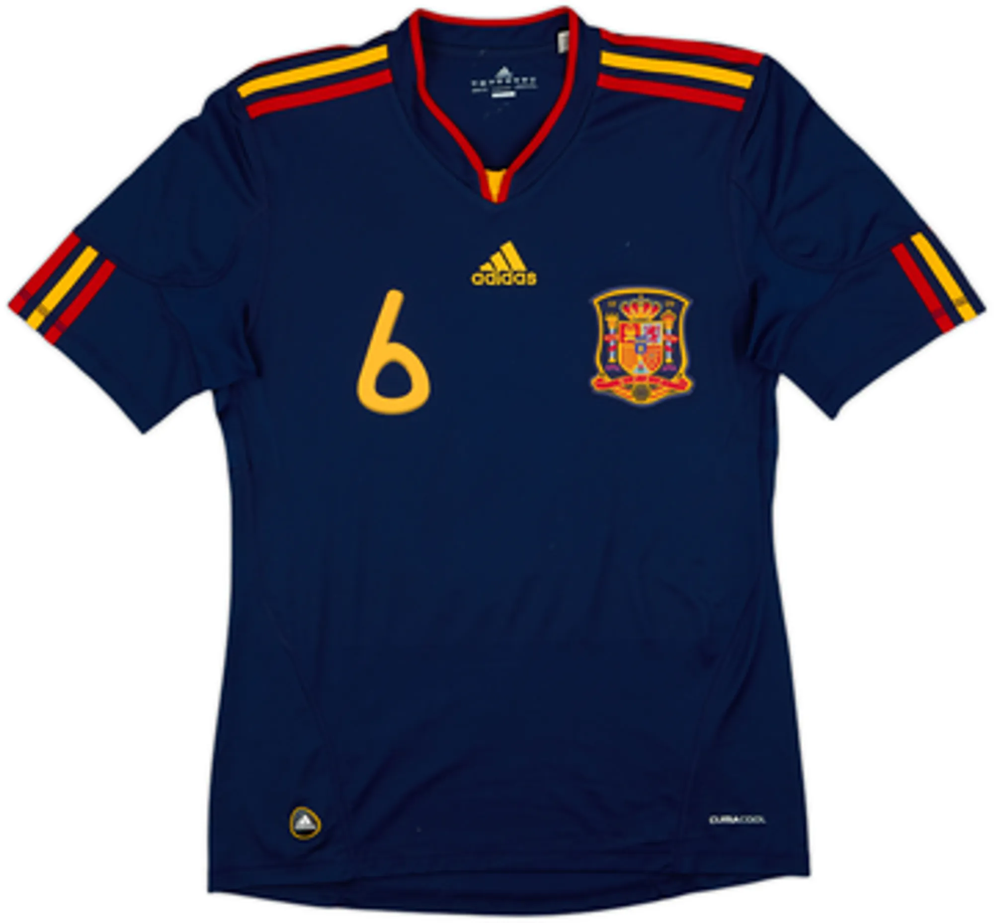2010-11 Spain Away Shirt A.Iniesta #6 - 8/10 - (S)