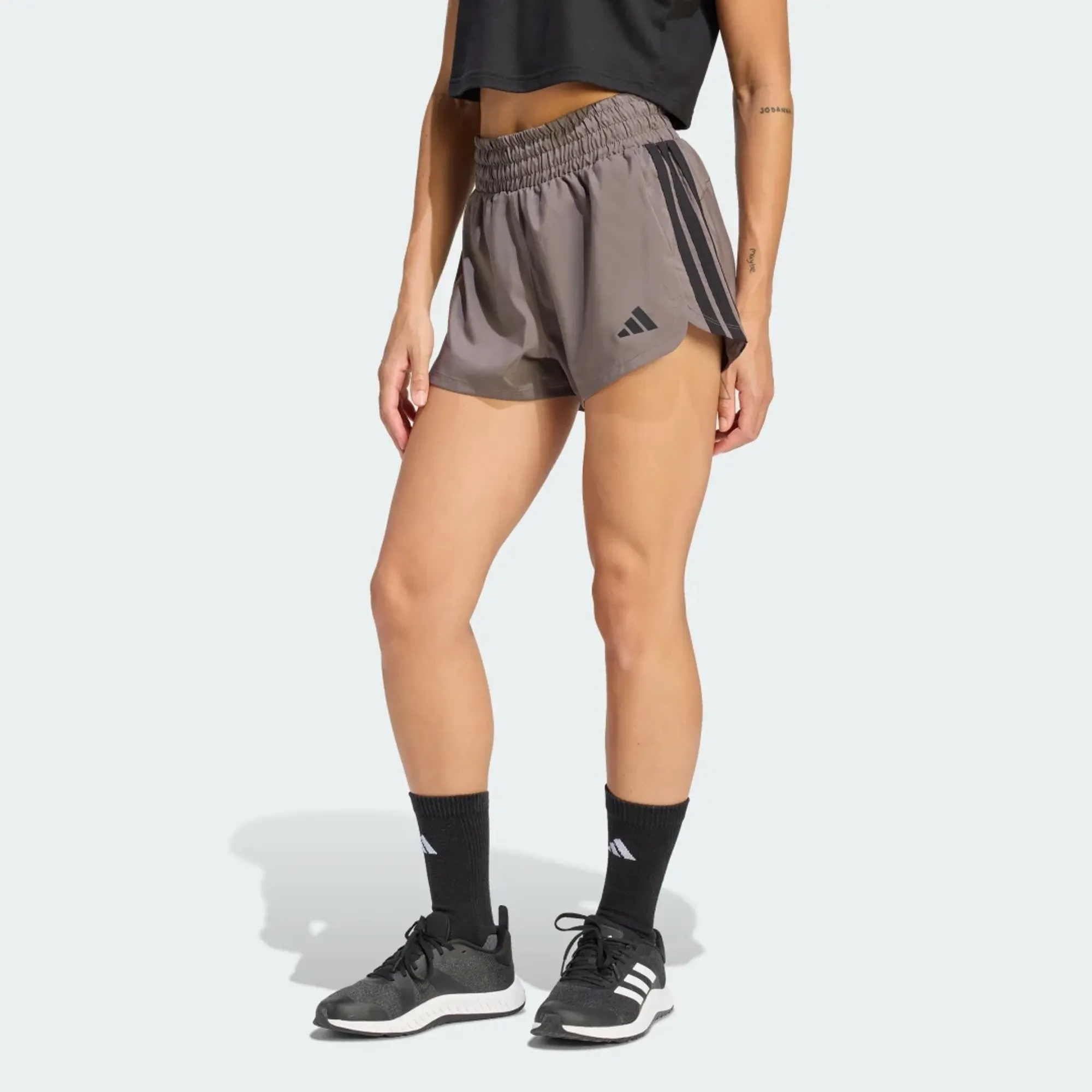 adidas Pacer Workout Woven High Rise Shorts