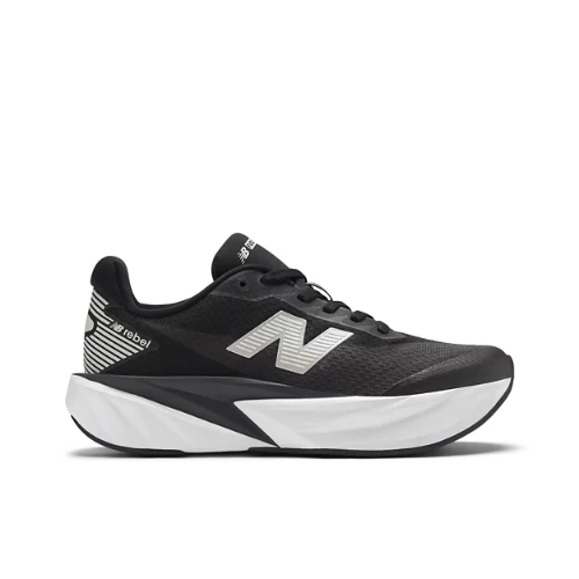 New Balance Kids FuelCell Rebel Lace in Black/White Synthetic