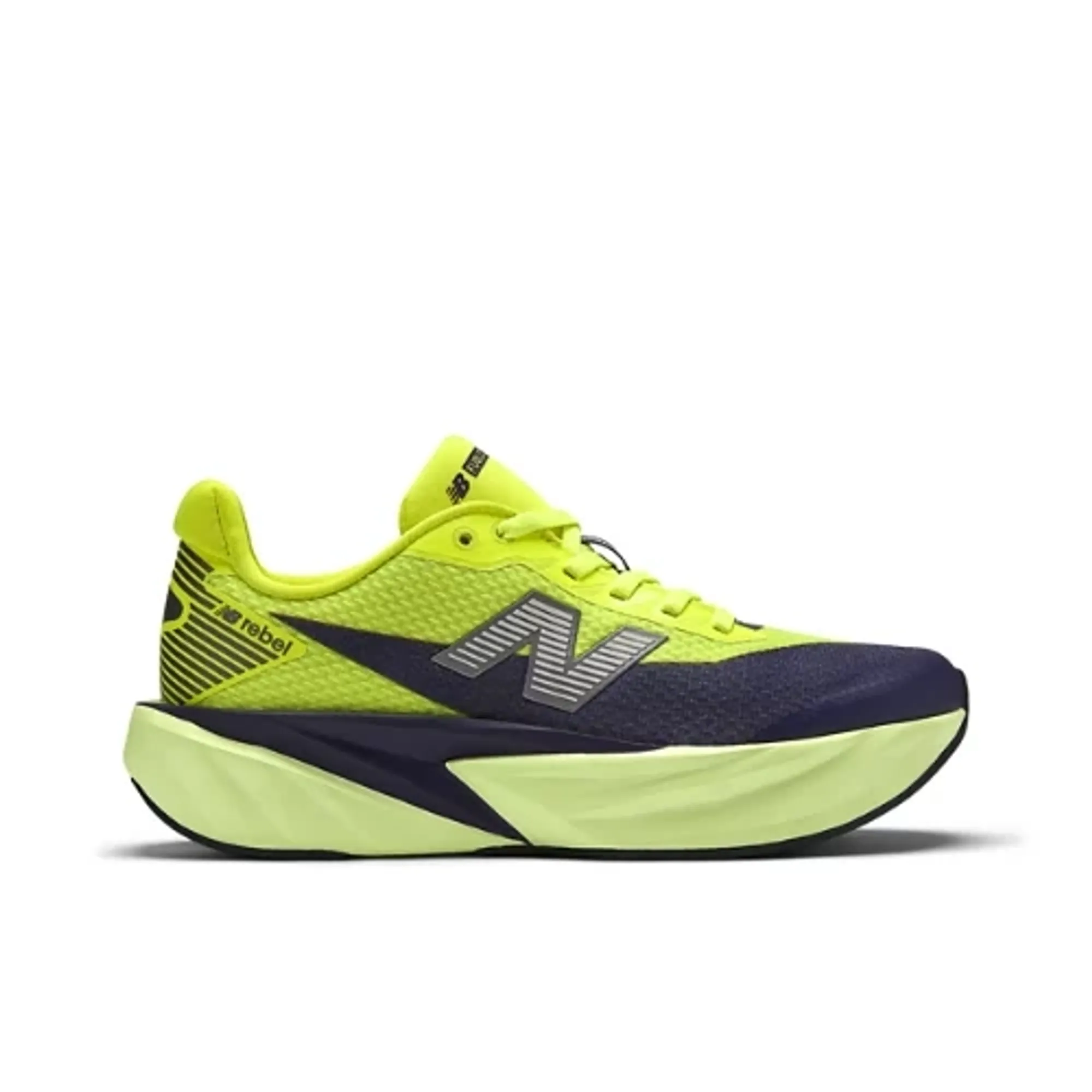 New Balance Kids FuelCell Rebel Lace in Green/Purple/Grey Synthetic