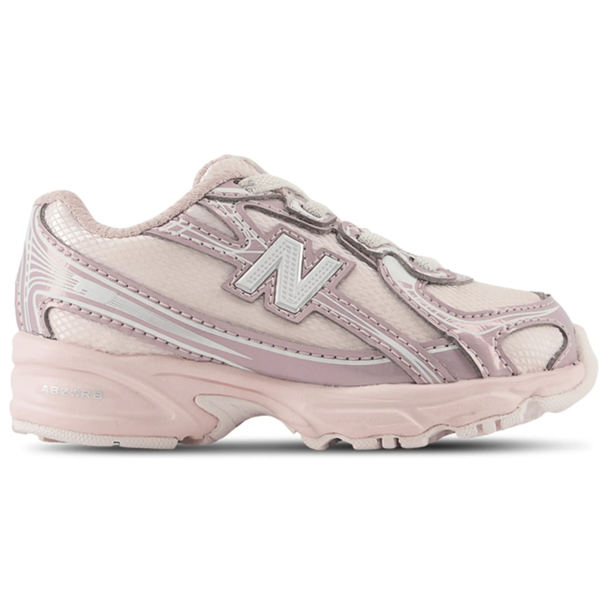 New Balance Infants 740 Bungee Lace in Pink Synthetic