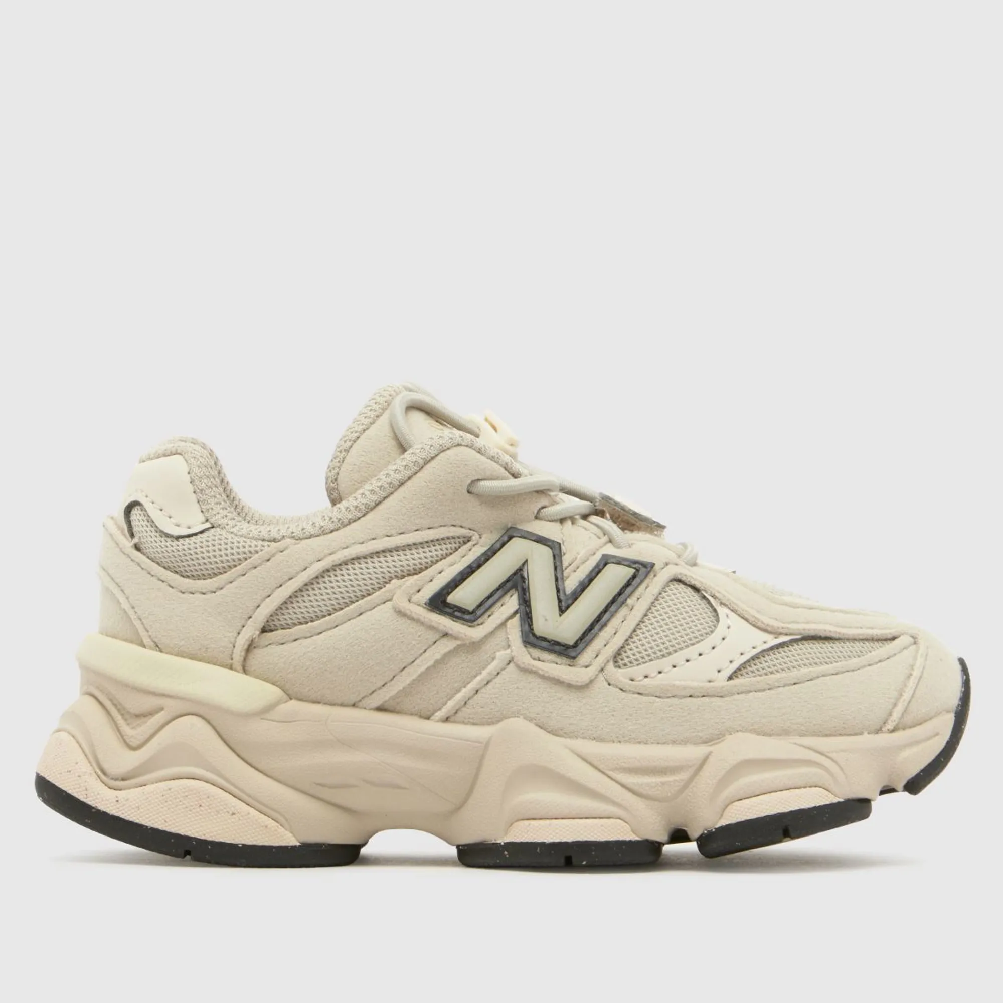 New Balance Infants 9060 in Grey/Beige Suede/Mesh