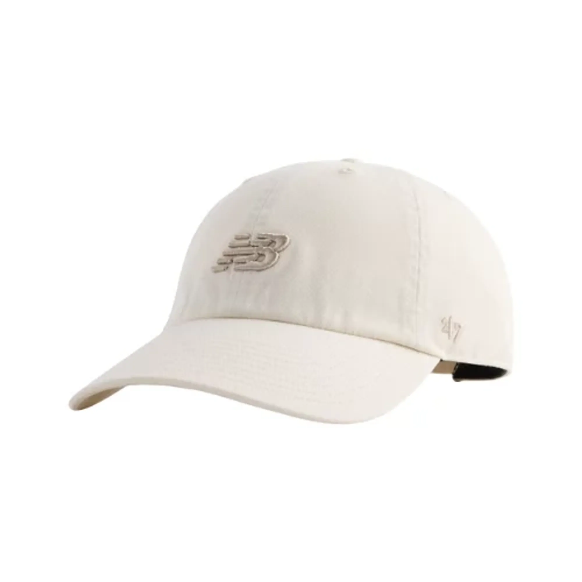 New Balance Unisex '47 Clean Up Hat in Beige/White Cotton Twill
