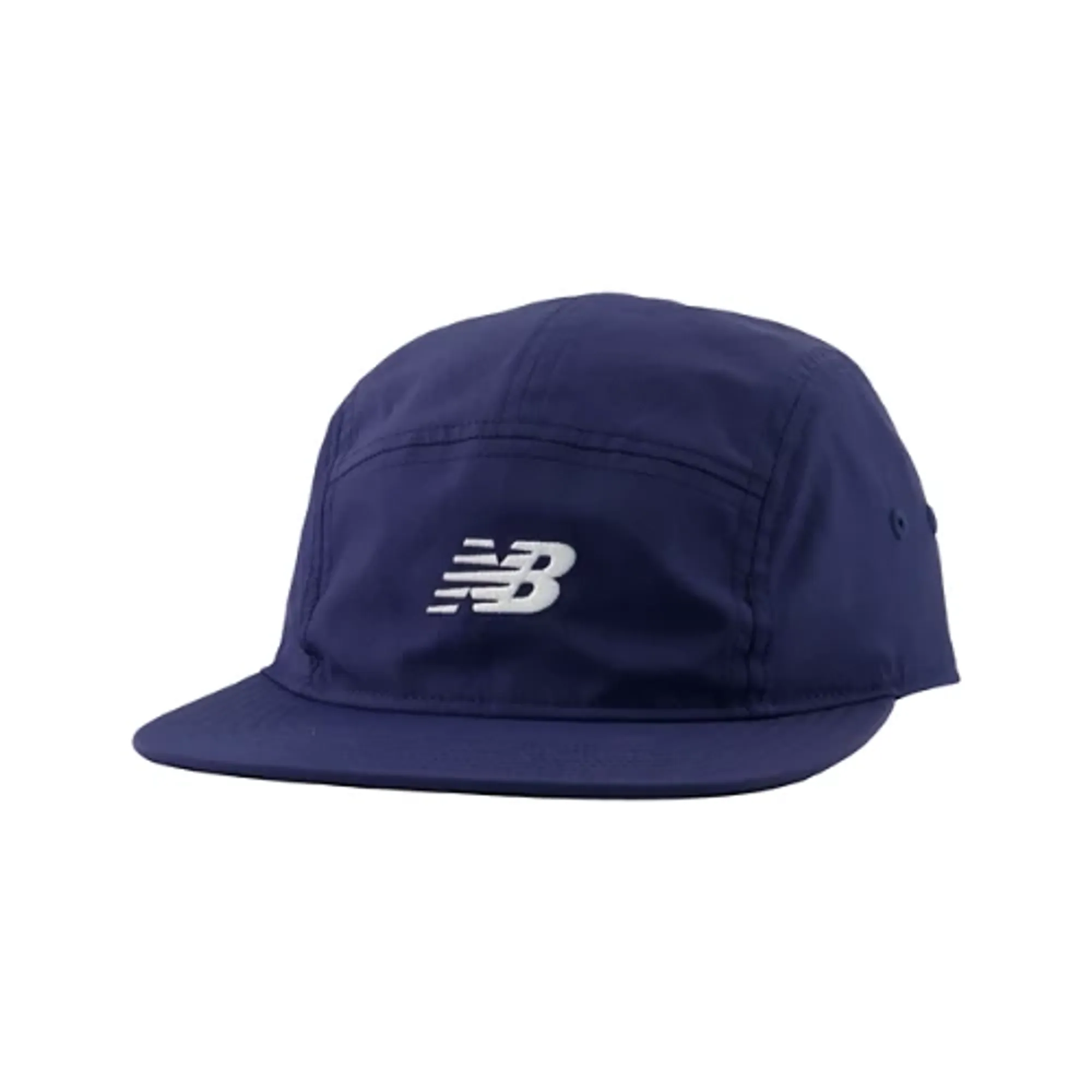 New Balance Unisex '47 5 Panel Run Hat in Blue/White Nylon
