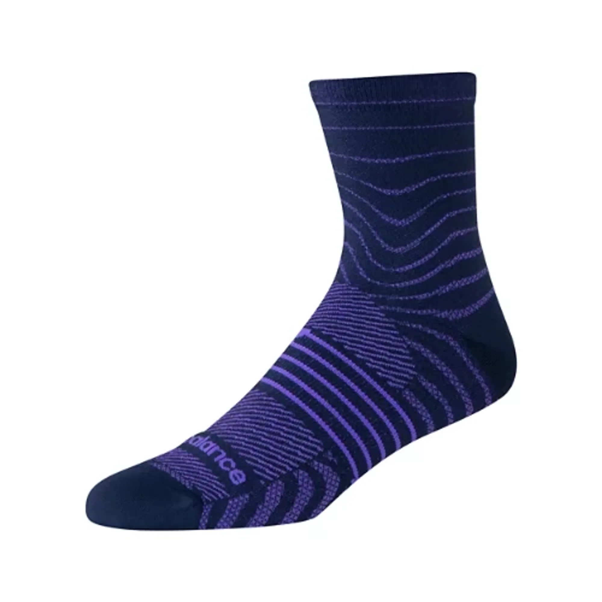New Balance Unisex Pro Run QTR Socks 1 Pair in Blue Nylon