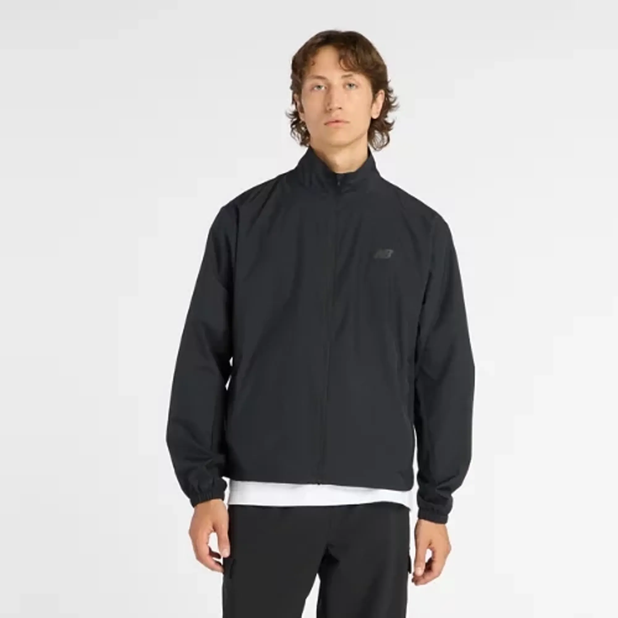 New Balance Men's Fast Days Jacket in Black Polywoven