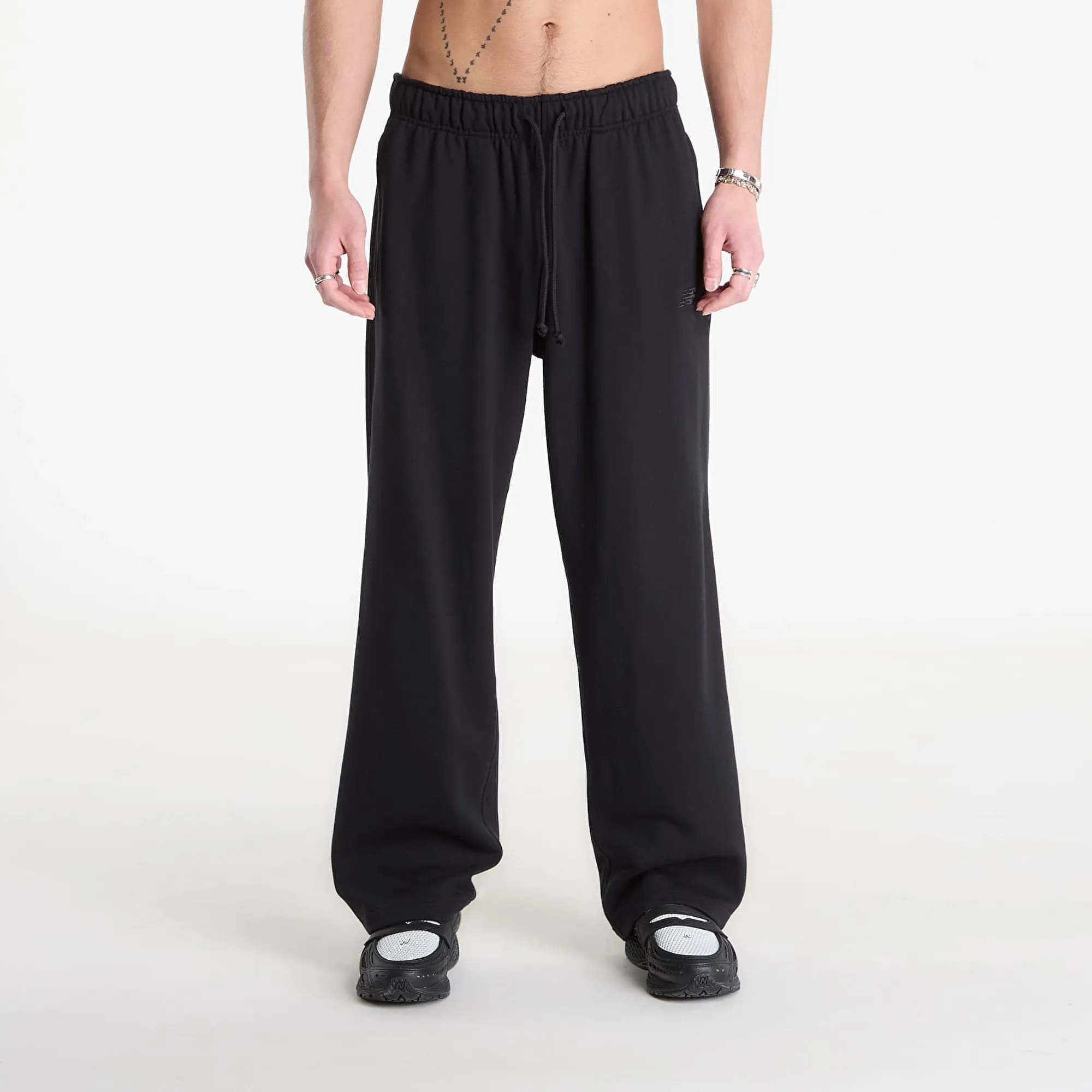 New Balance Men's Athletics French Terry Pant in Black Cotton