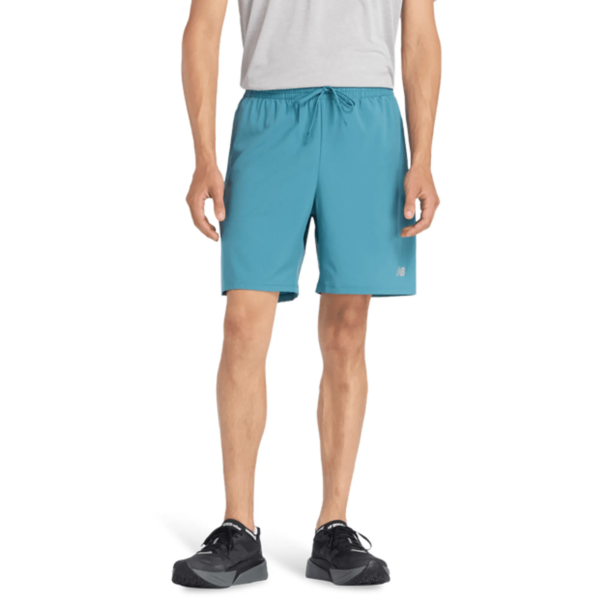 New Balance Men's Sport Essential Short 7" in Blue/Grey Polywoven