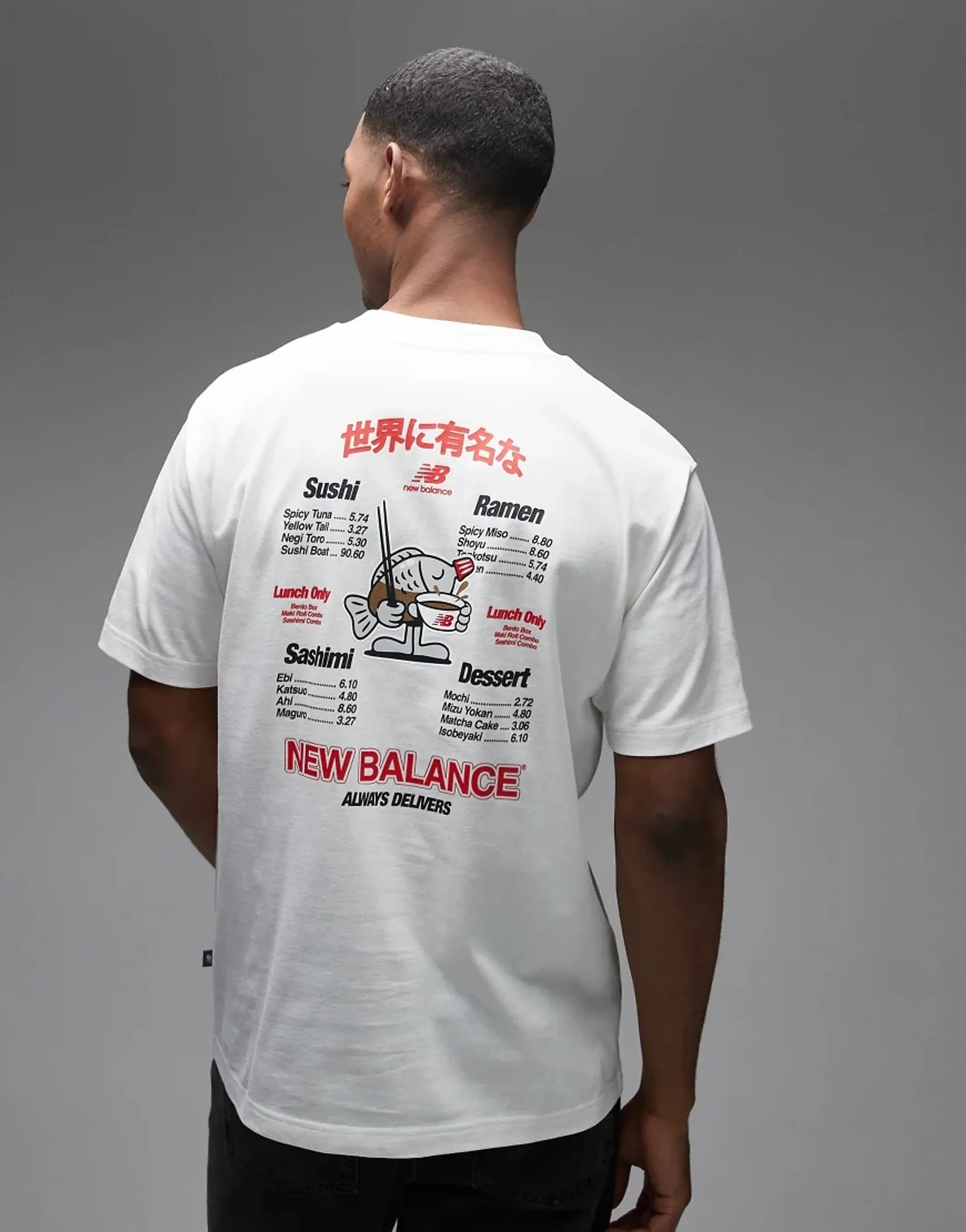 New Balance Men's Ramen T-Shirt in White Cotton