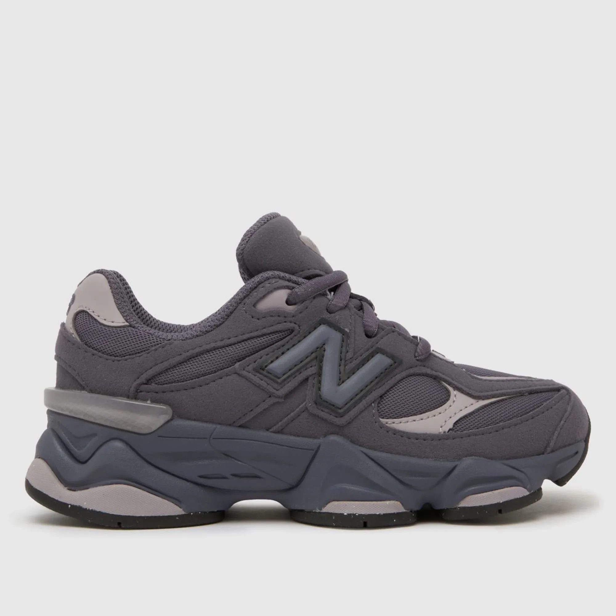 New Balance Kids 9060 Lace in Grey Suede/Mesh