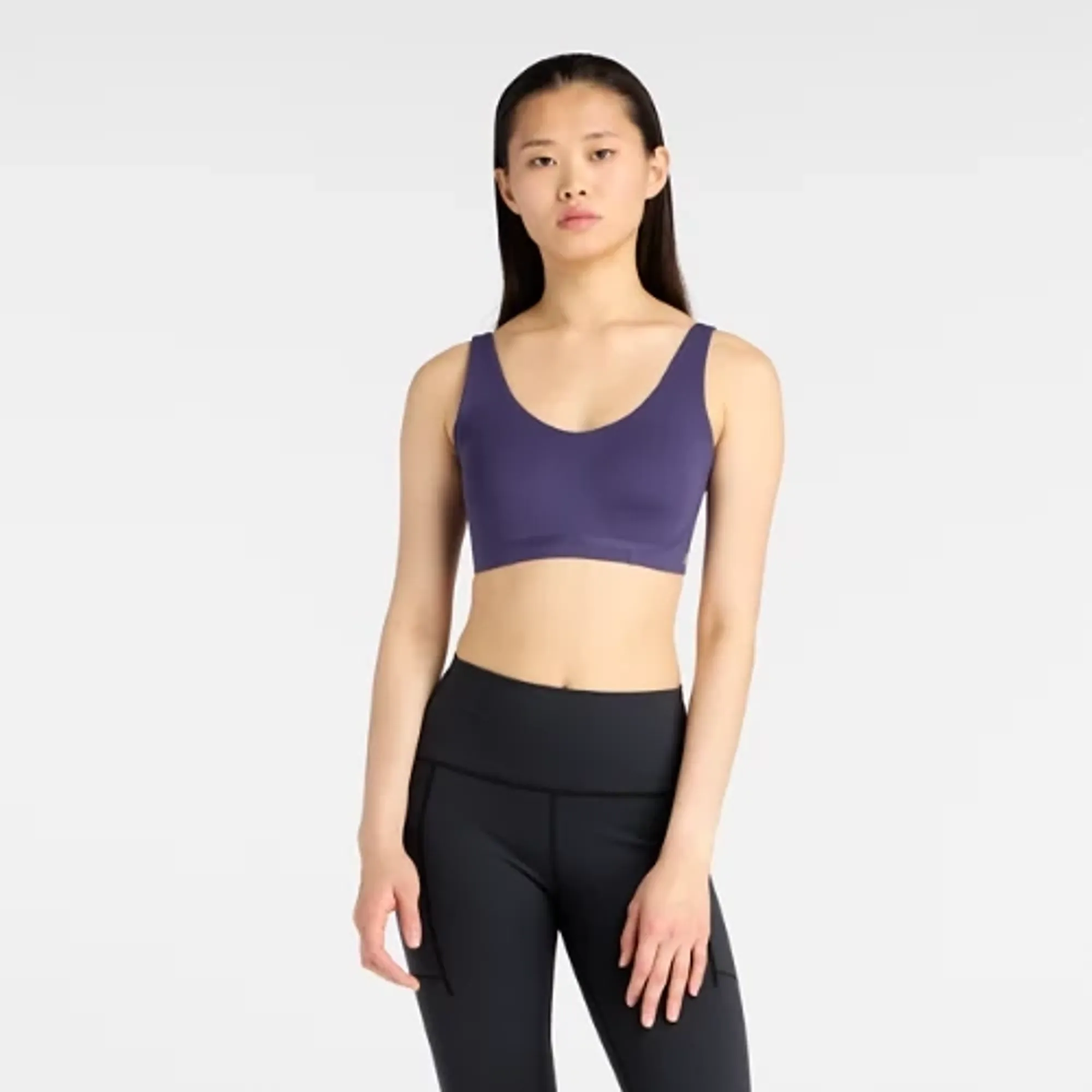 New Balance Women NB RC Bra in Purple Poly Knit