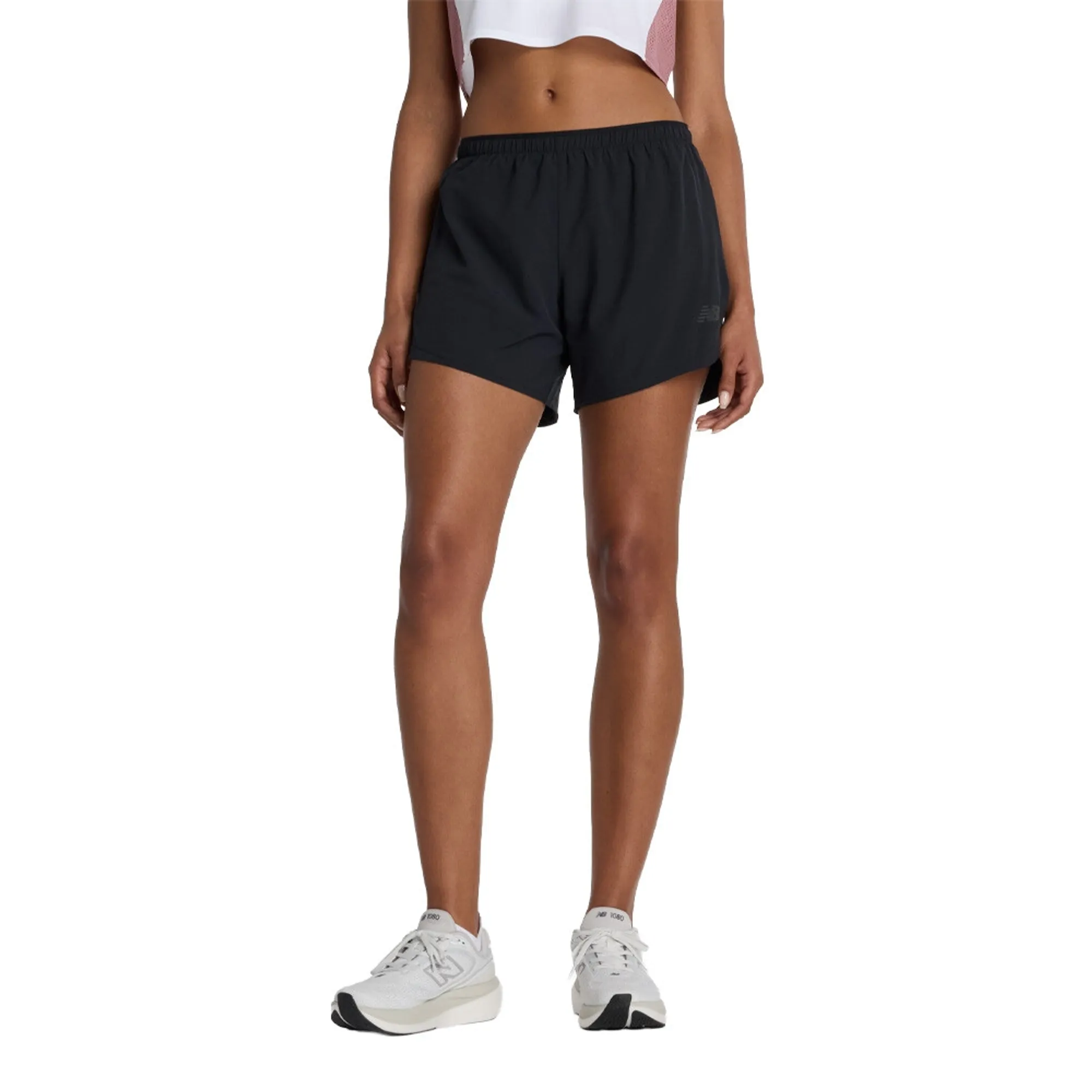 New Balance Women RC Essential Short 5" in Black Polywoven