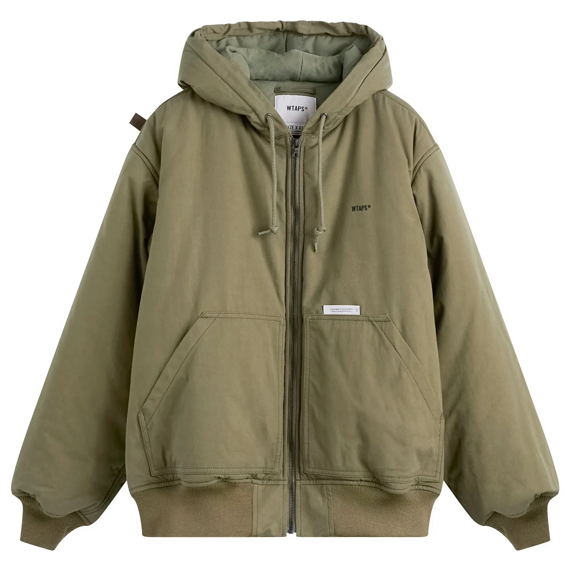WTAPS Men's Puff Doom Hooded Jacket Olive Drab