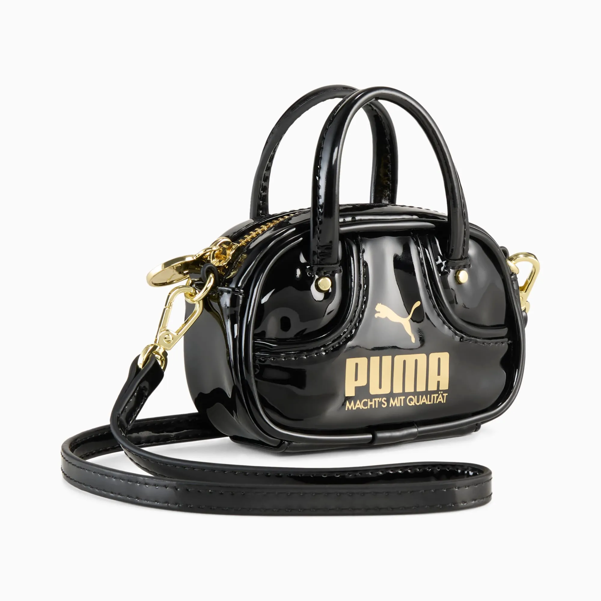 PUMA 1976 Pocket 0.5L Grip Bag, Black/Archive Gold
