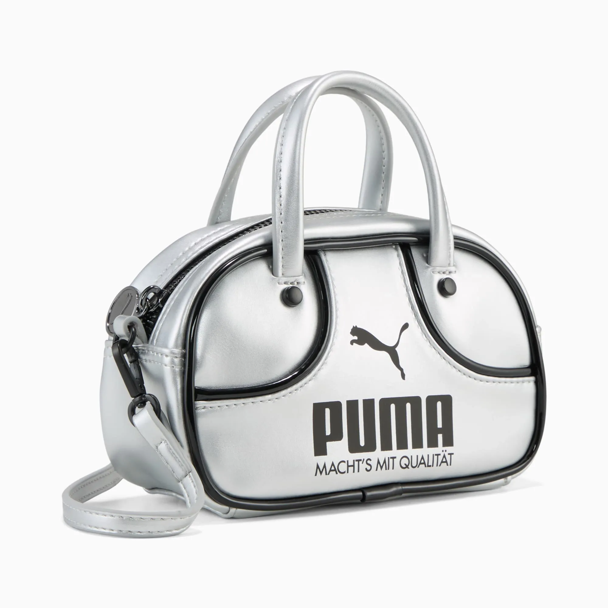 PUMA 1976 Metallic Micro 2.5L Grip Bag, Glacial Grey/Black