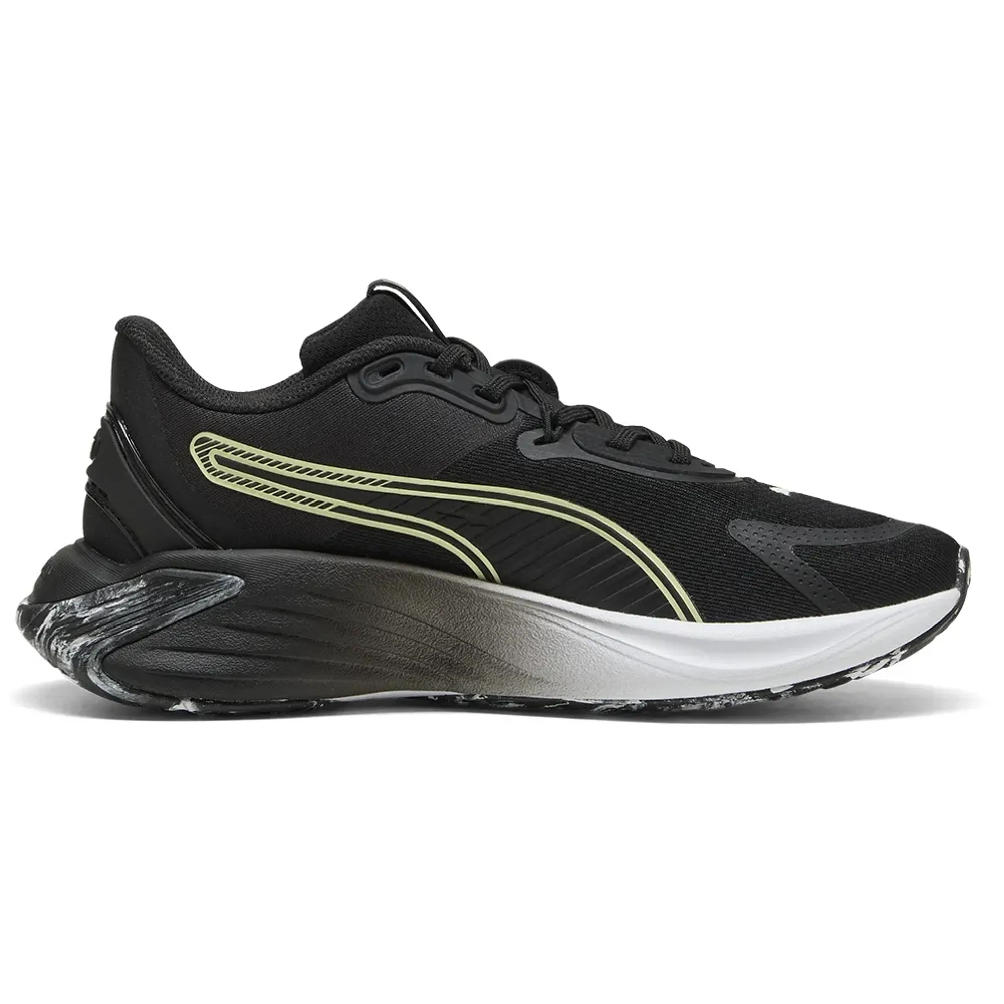 PUMA Pwr Hybrid Training Shoes Women, Black/Apple Spritz, size 3