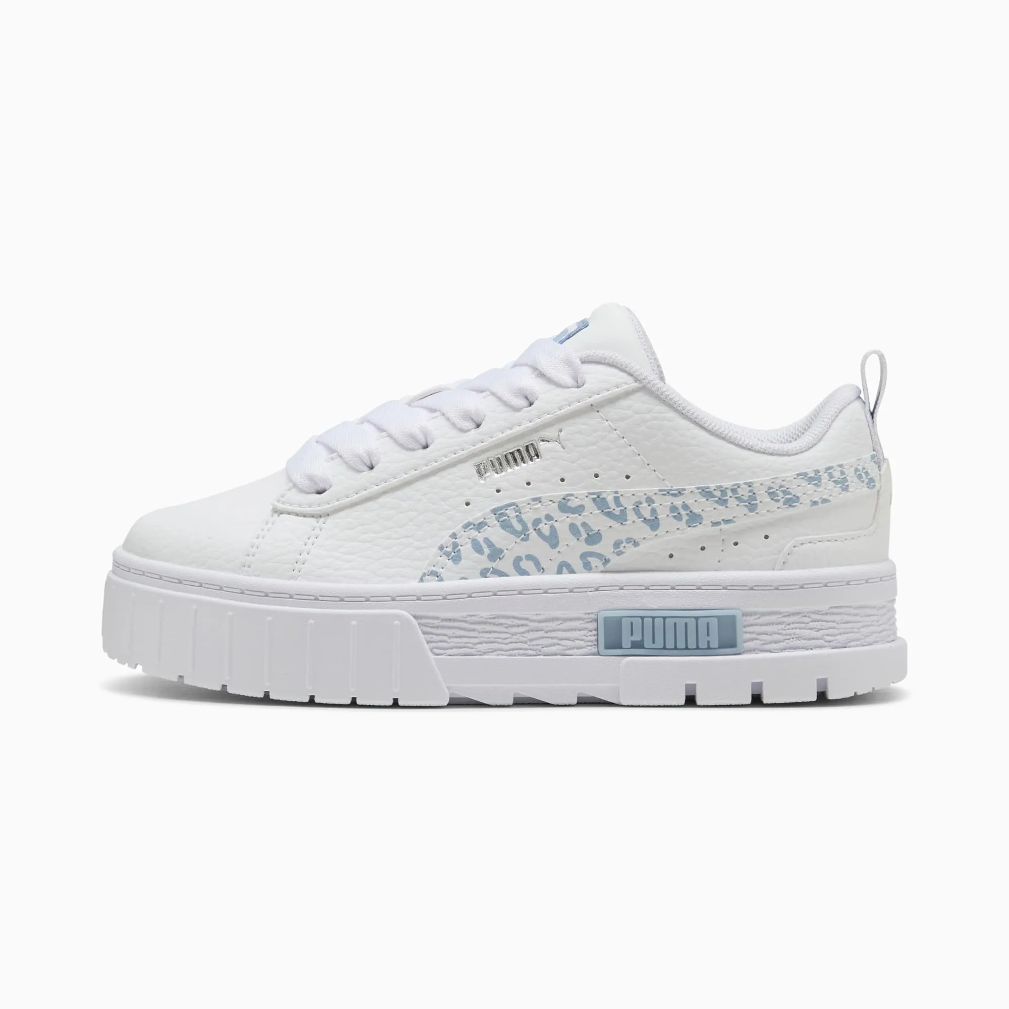 PUMA Mayze Wild Sneakers Kids, White/Snow Mountain Blue, size 1