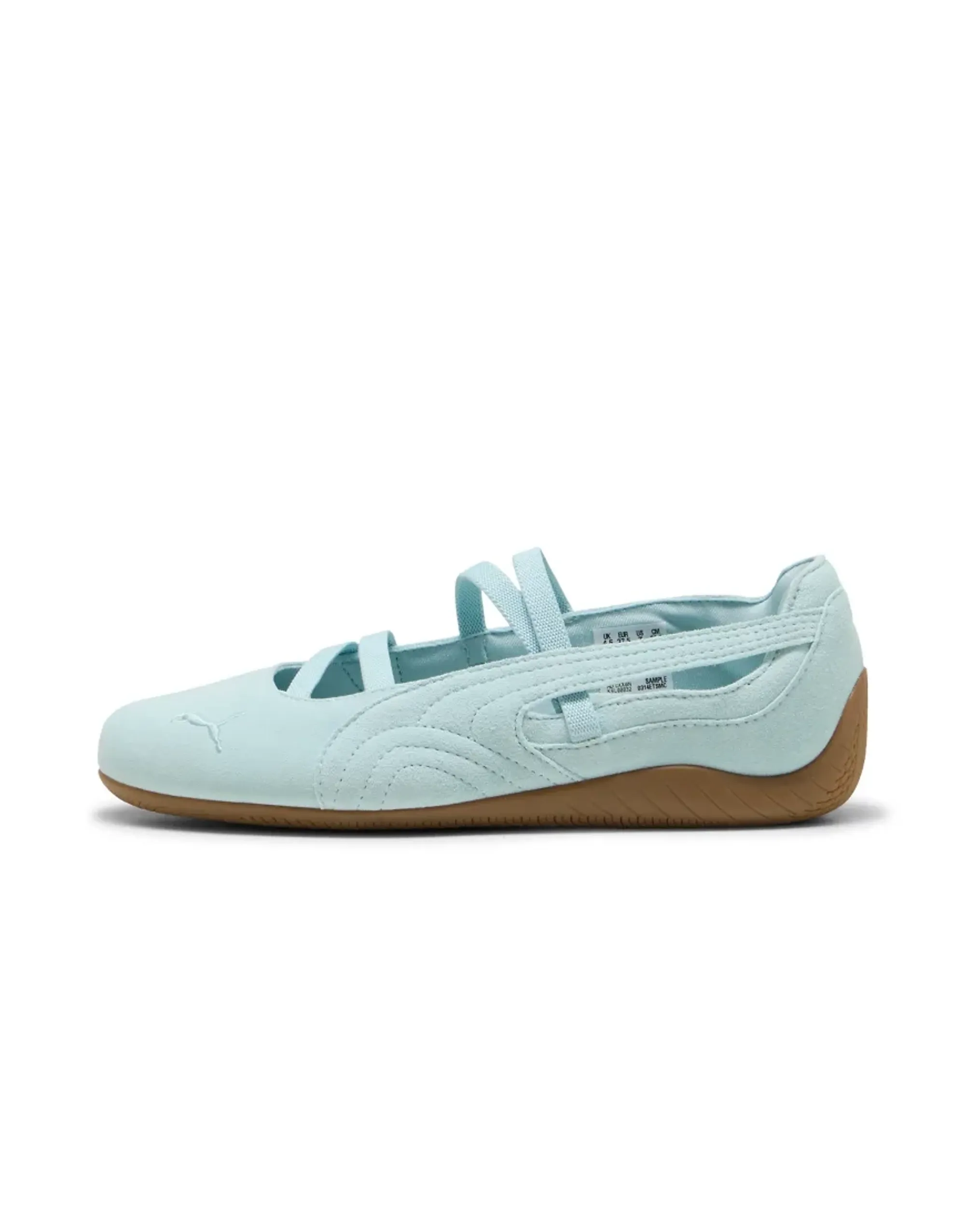 PUMA SpeedCat Suede Ballet Shoes Women, Fresh Water/Gum, size 3