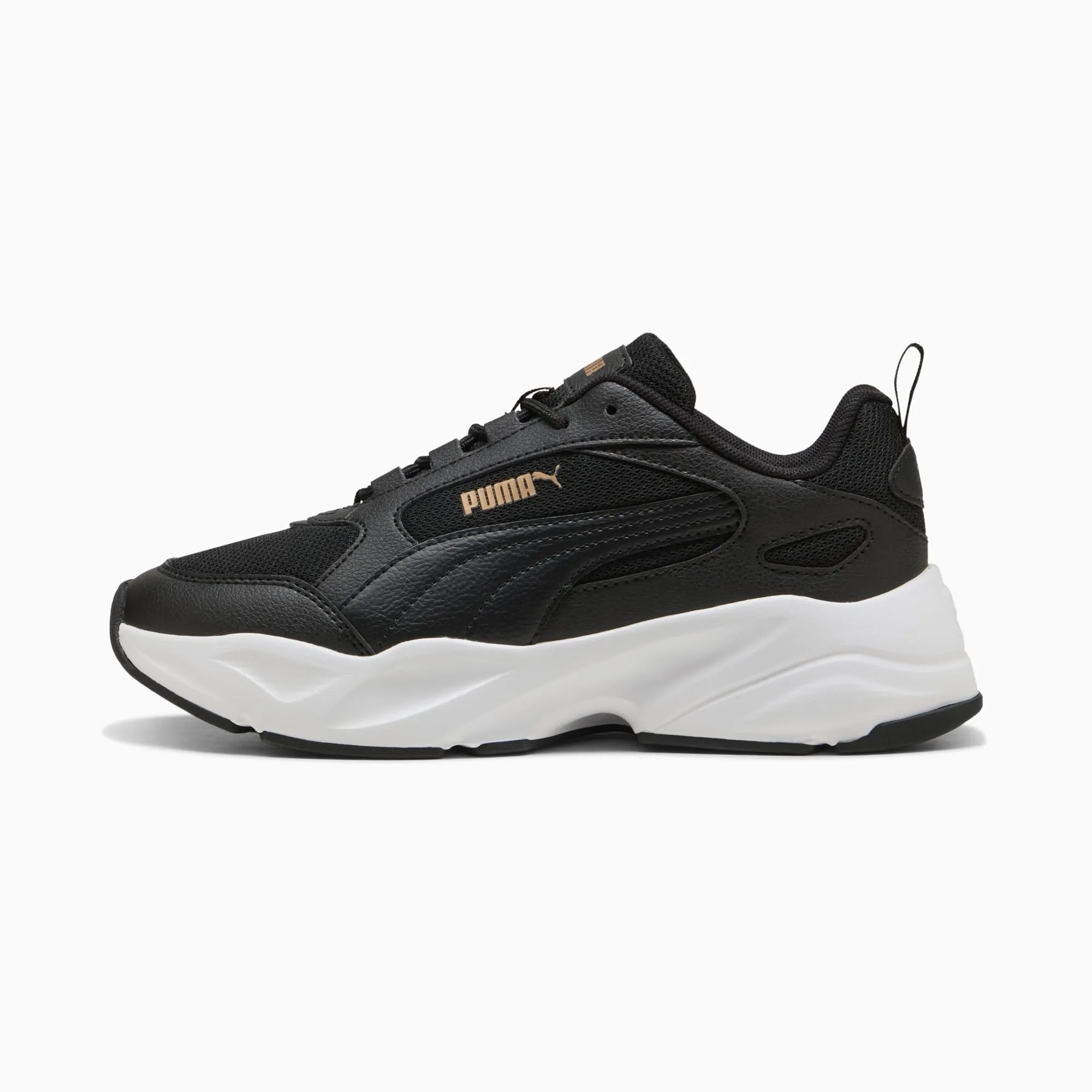 PUMA Cassia 2.0 Sneakers Women, Black/Gold/White, size 3