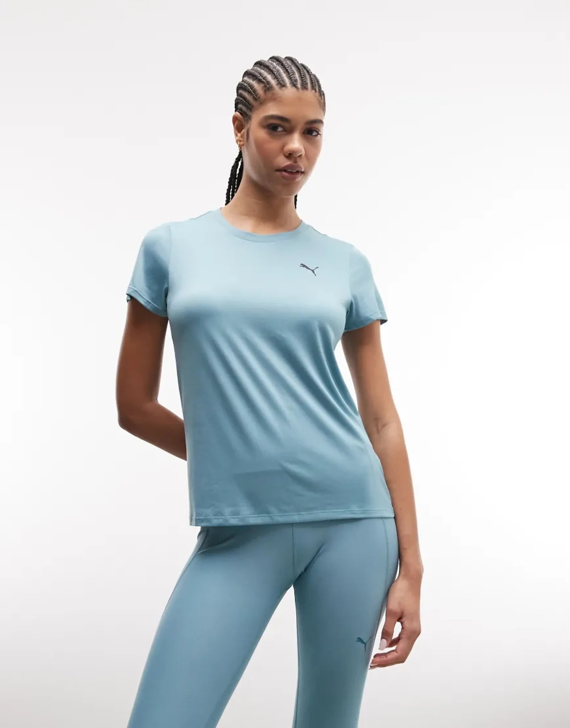 PUMA Train All Day Essentials Crew T-Shirt Women, Baltic Sea Blue, size 3XL