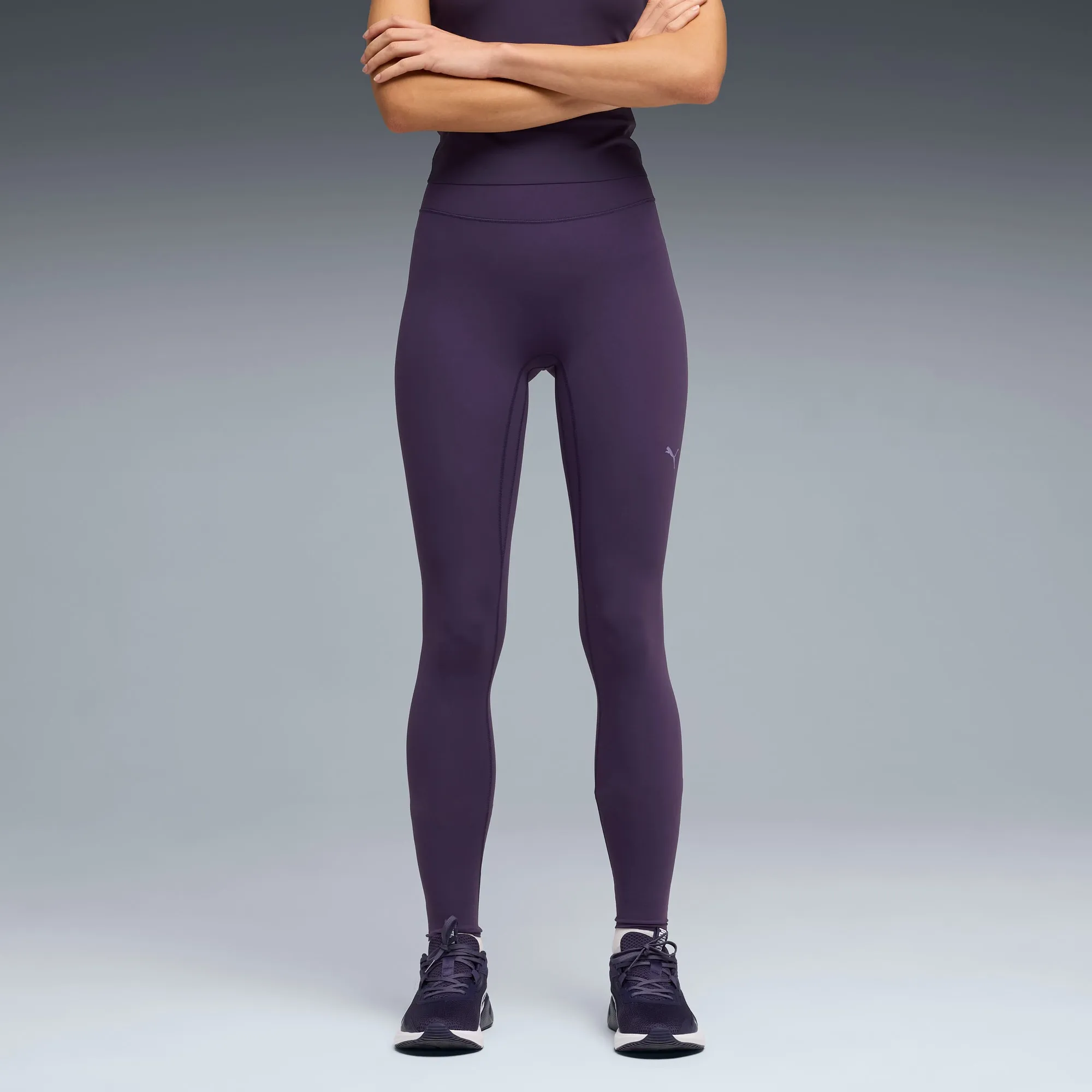 PUMA Shapeluxe High-Waist Training Tights Women, Deep Plum, size Large