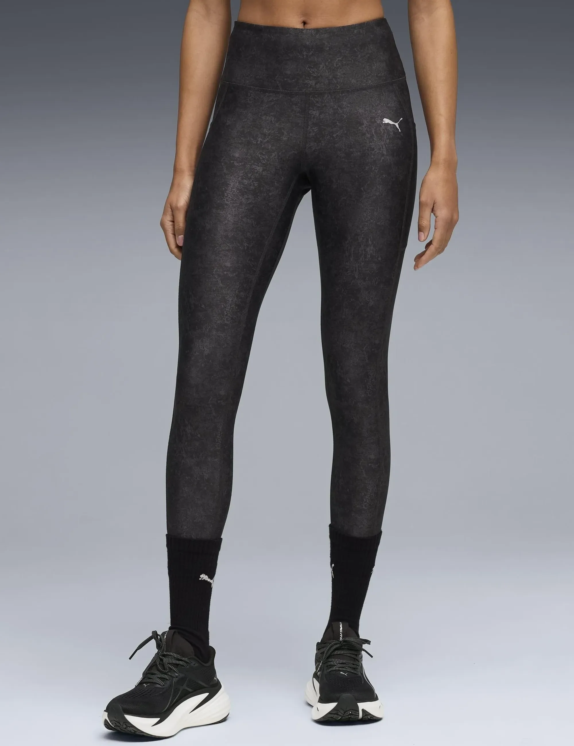 PUMA Run Velocity Printed Tights Women, Black, size 3XL