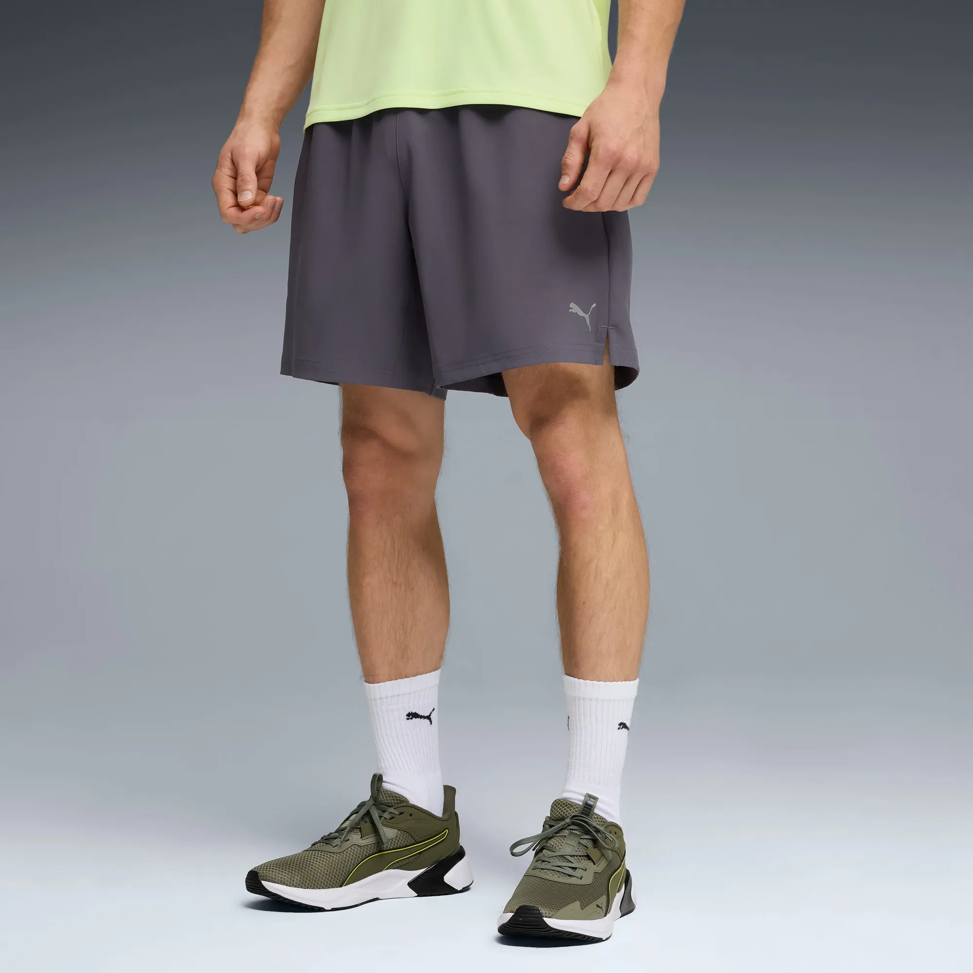 PUMA Pwrtrain Training Shorts Men, Galactic Grey, size 3XL