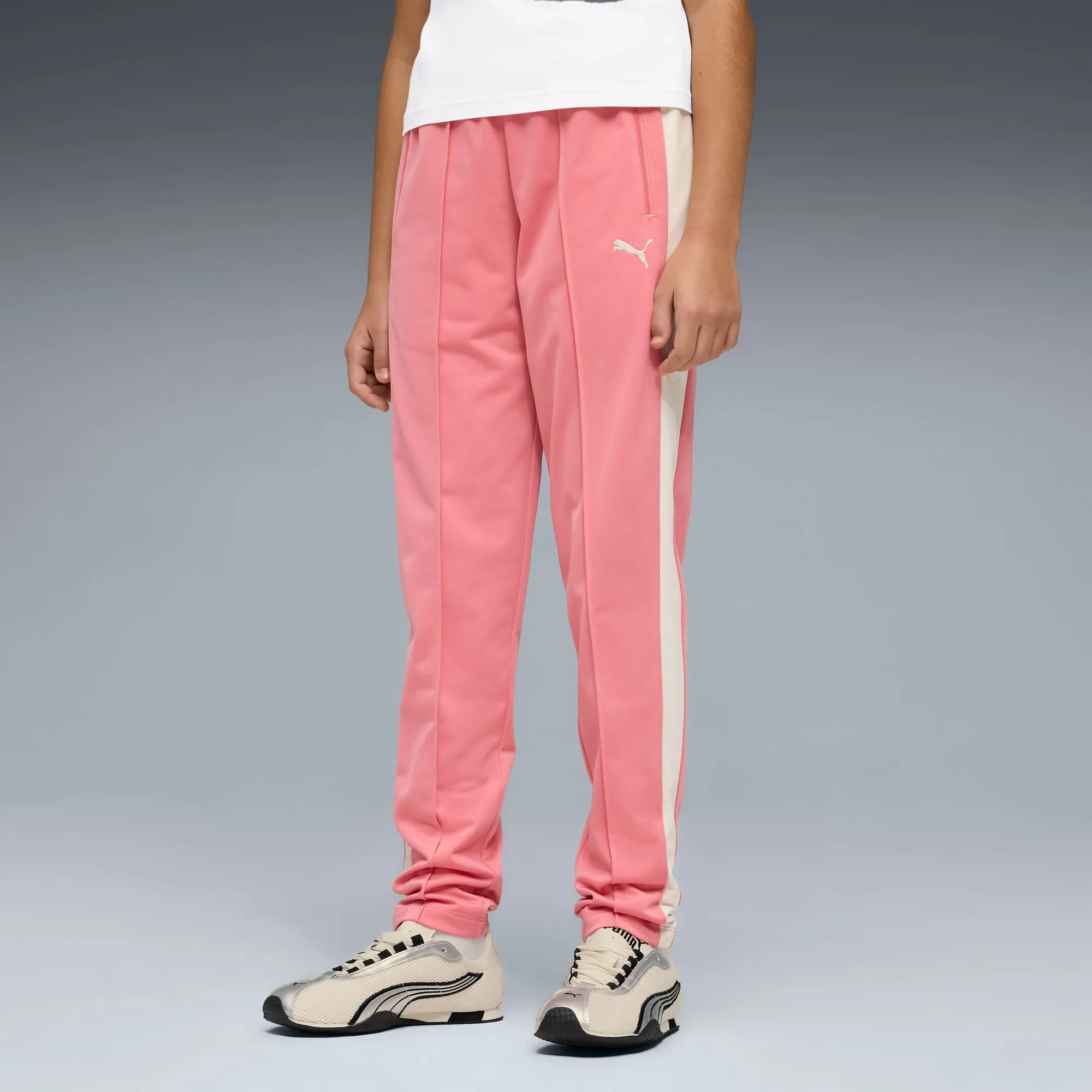 PUMA T7 Always On Slim Track Pants Youth, Wild Pink, size 11-12 Youth