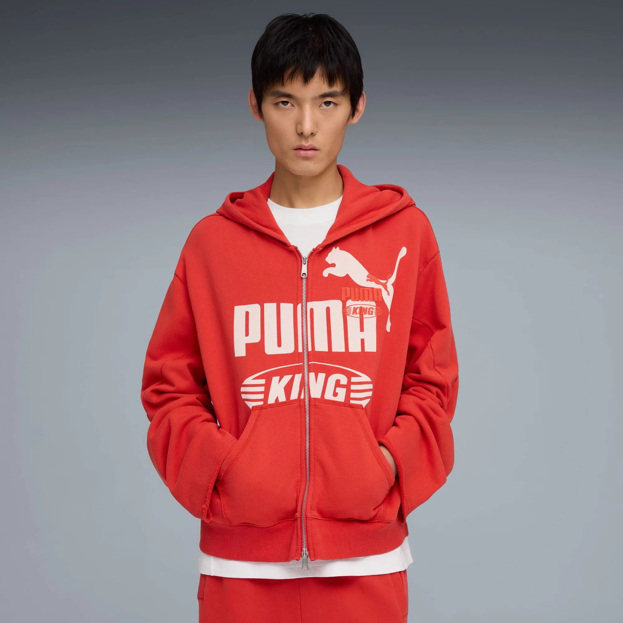 PUMA King Sportstyle Hoodie Men, Candy Apple, size Large