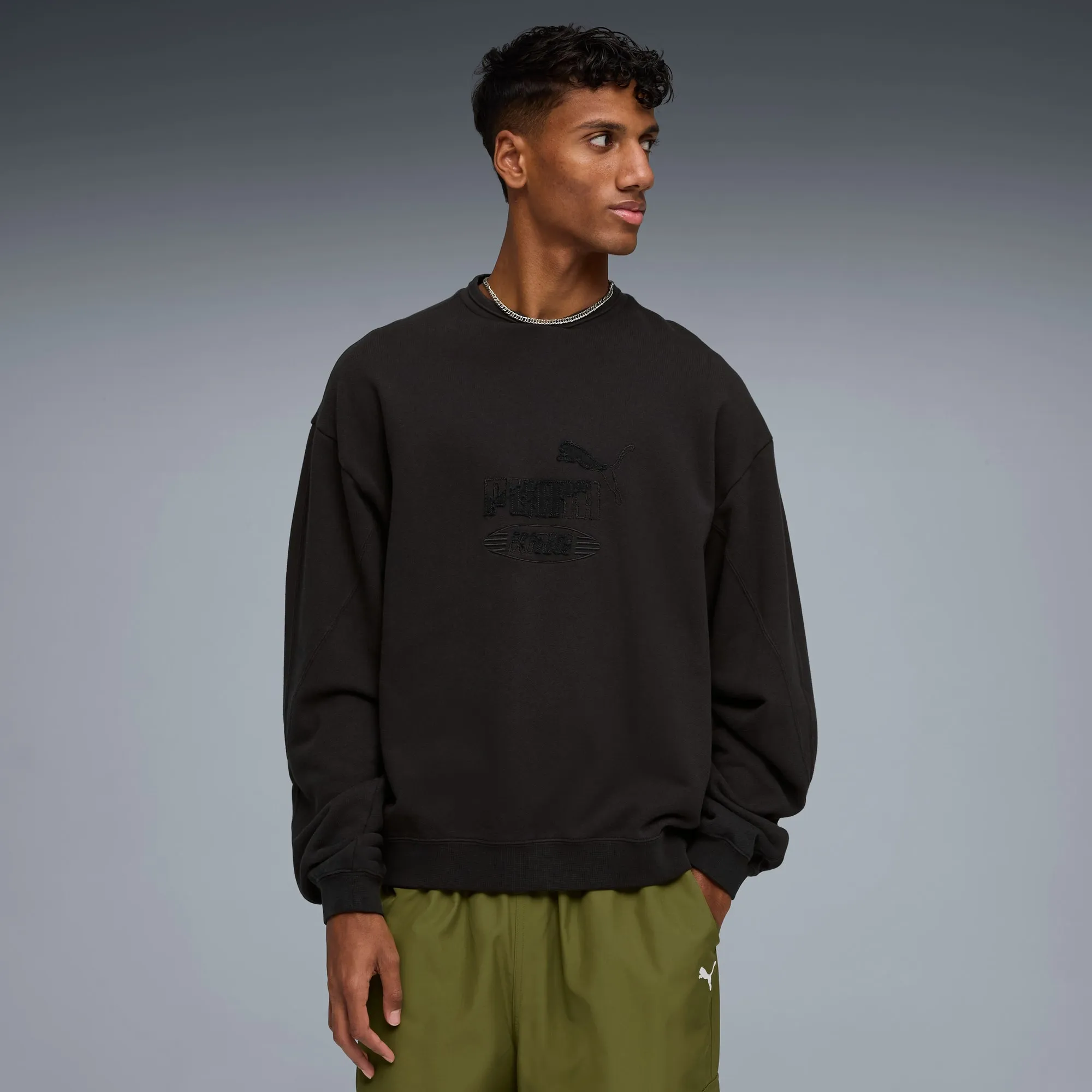 PUMA King Sportstyle Sweatshirt Men, Black, size Large