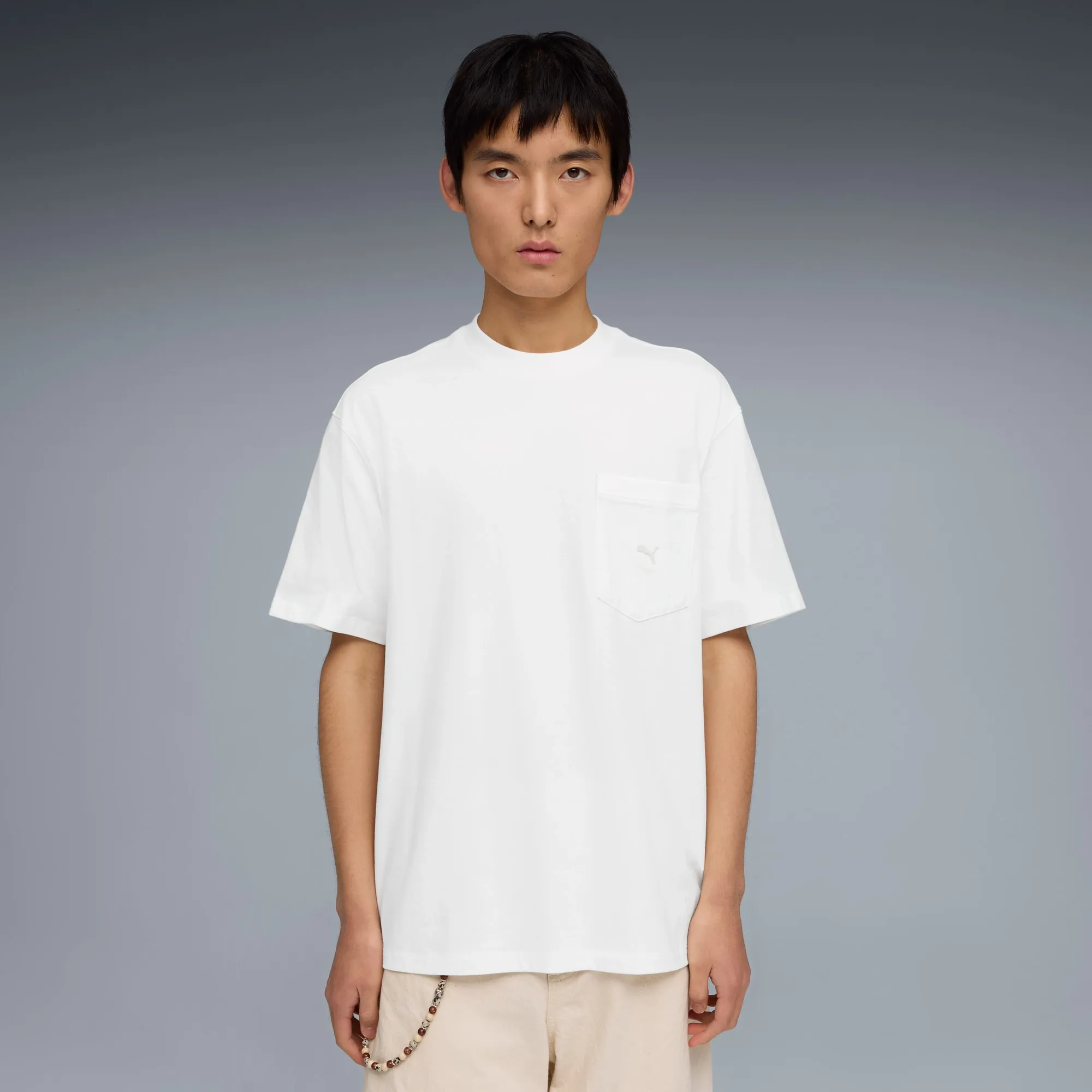 PUMA Select Essentials Pocket T-Shirt Men, White, size Large