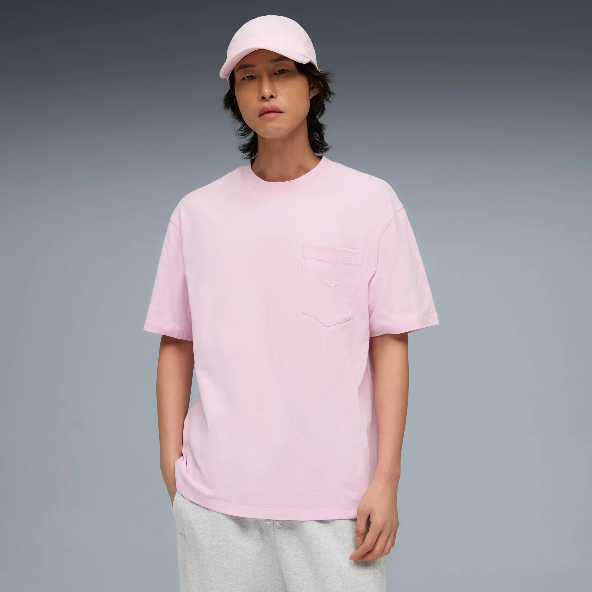 PUMA Select Essentials Pocket T-Shirt Men, Pearl Pink, size Large