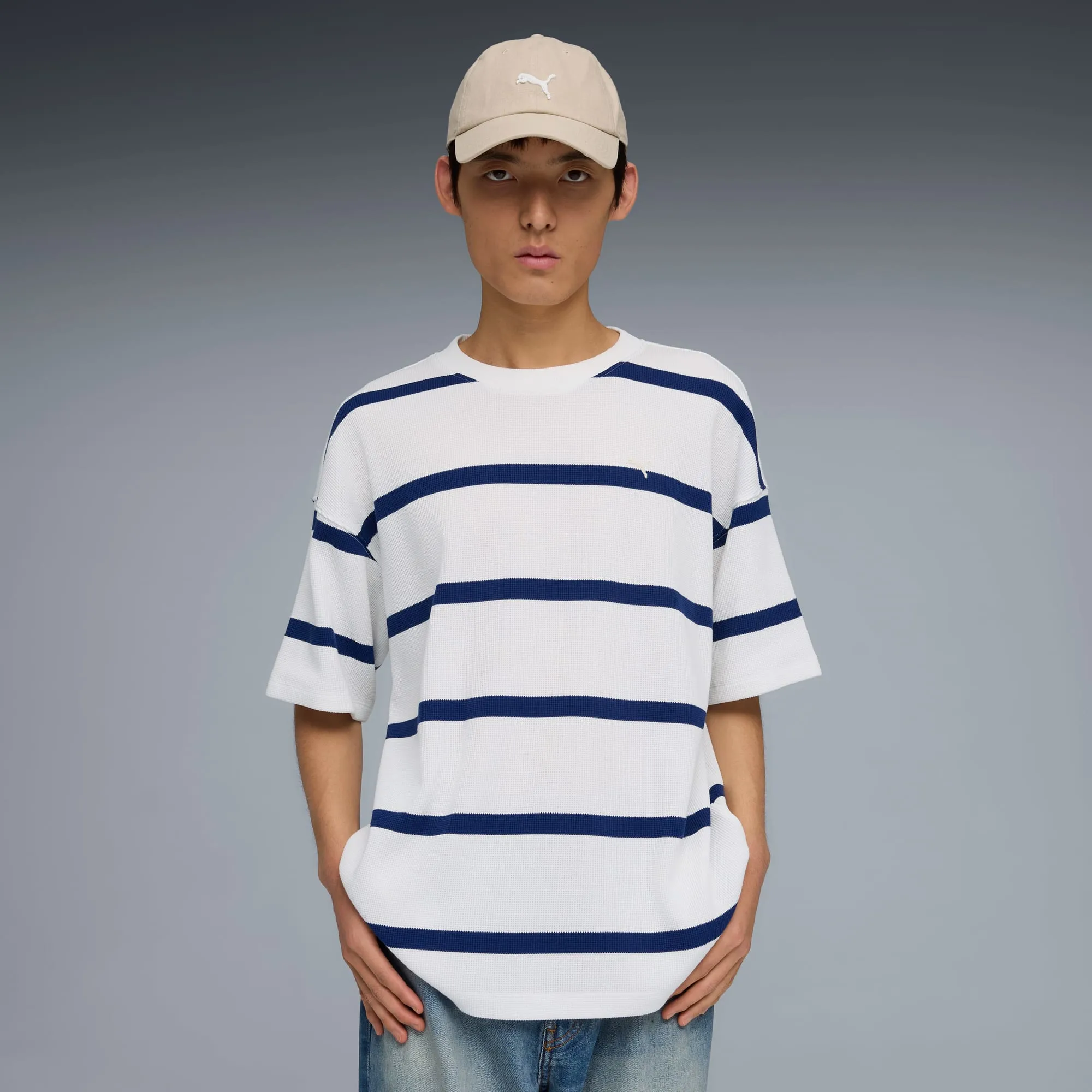 PUMA Select Essentials Waffle T-Shirt Men, White, size Large