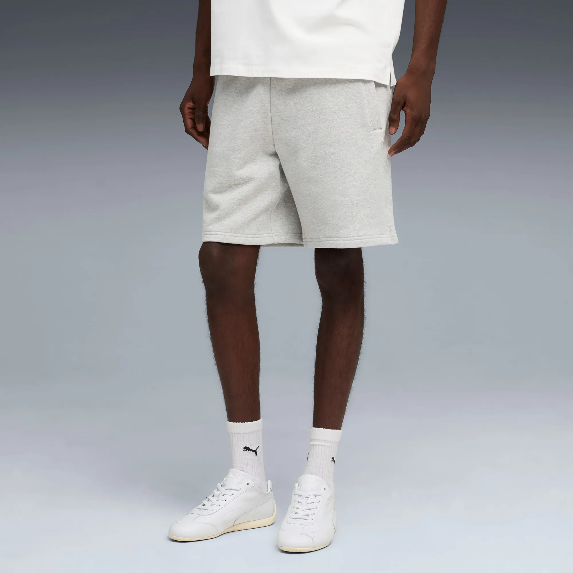 PUMA Select Essentials Shorts Men, Light Grey Heather, size Large