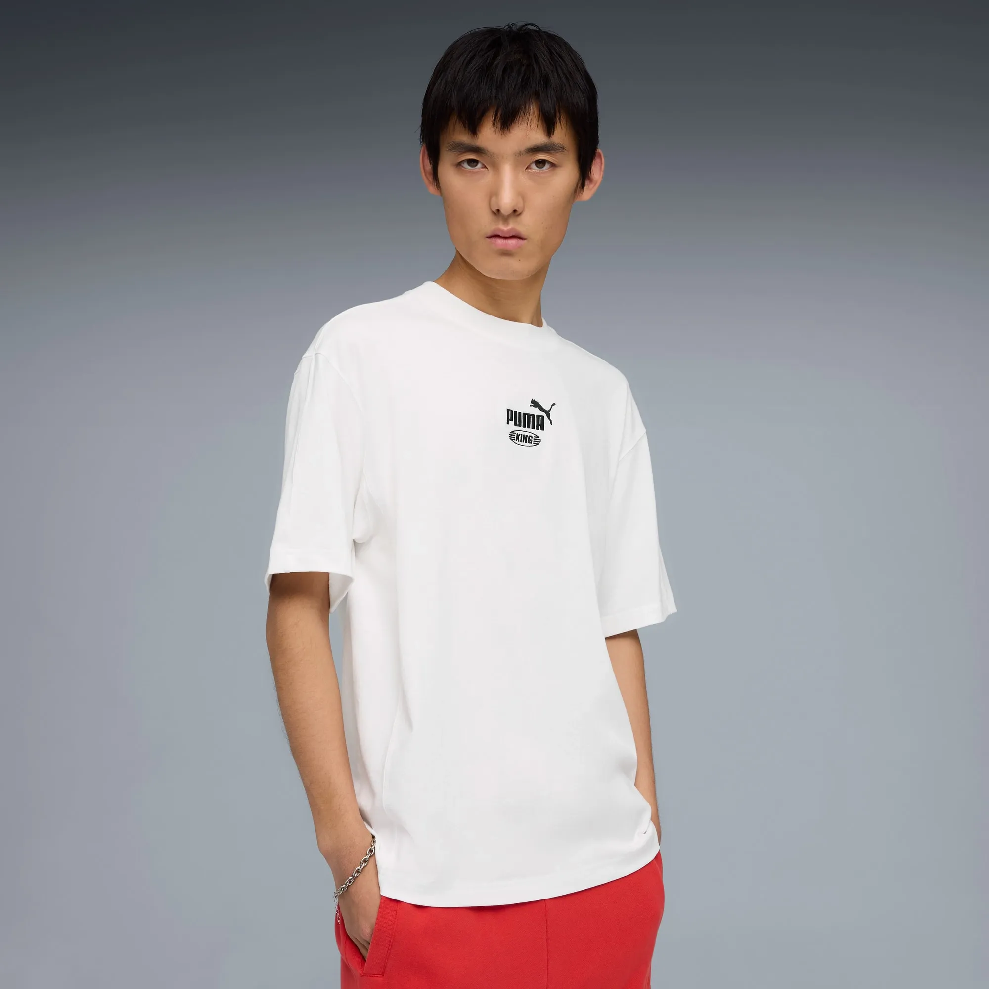 PUMA King Sportstyle Relaxed T-Shirt Men, White, size Large