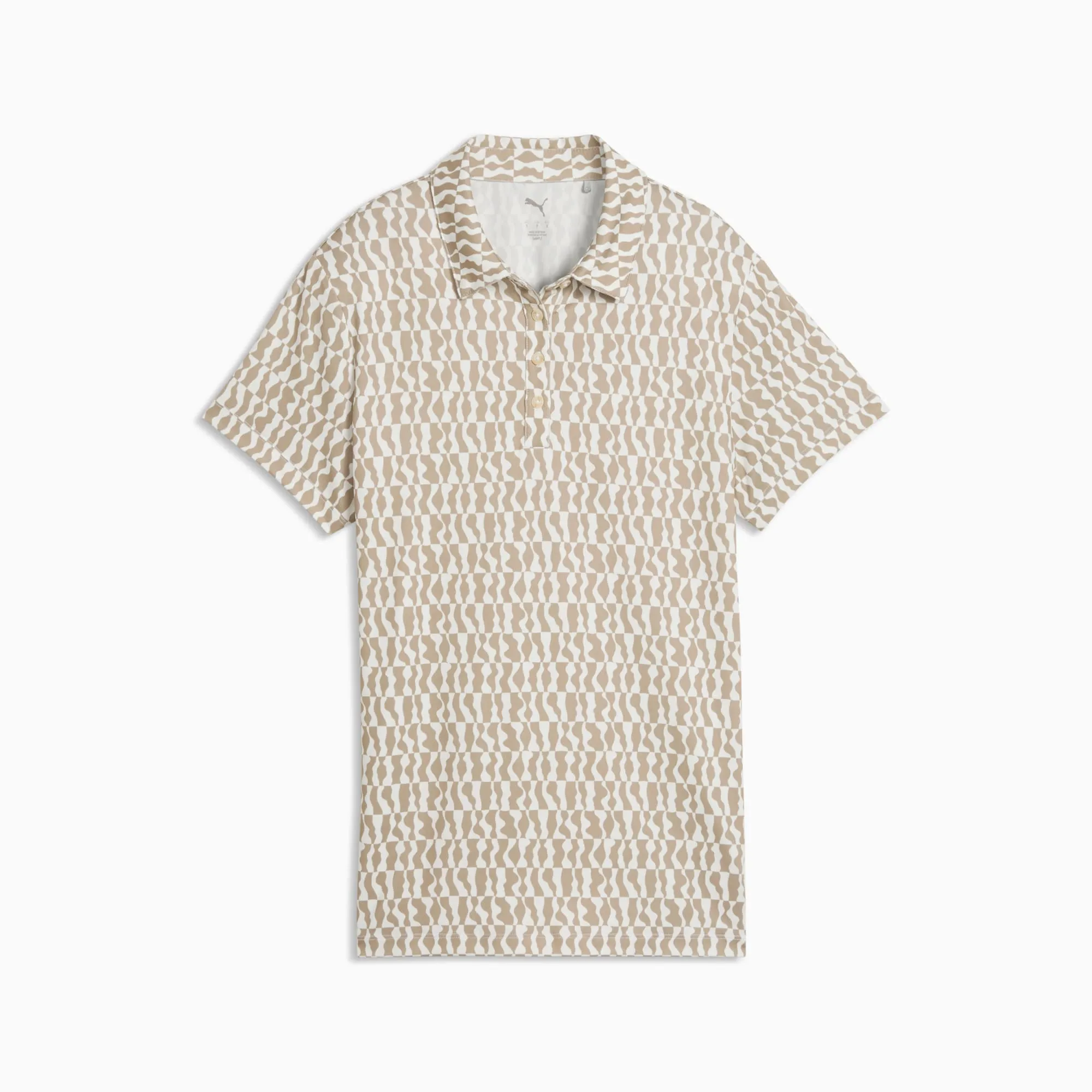 PUMA Cloudspun Wavey Polo Women, Ice Coffee, size Large