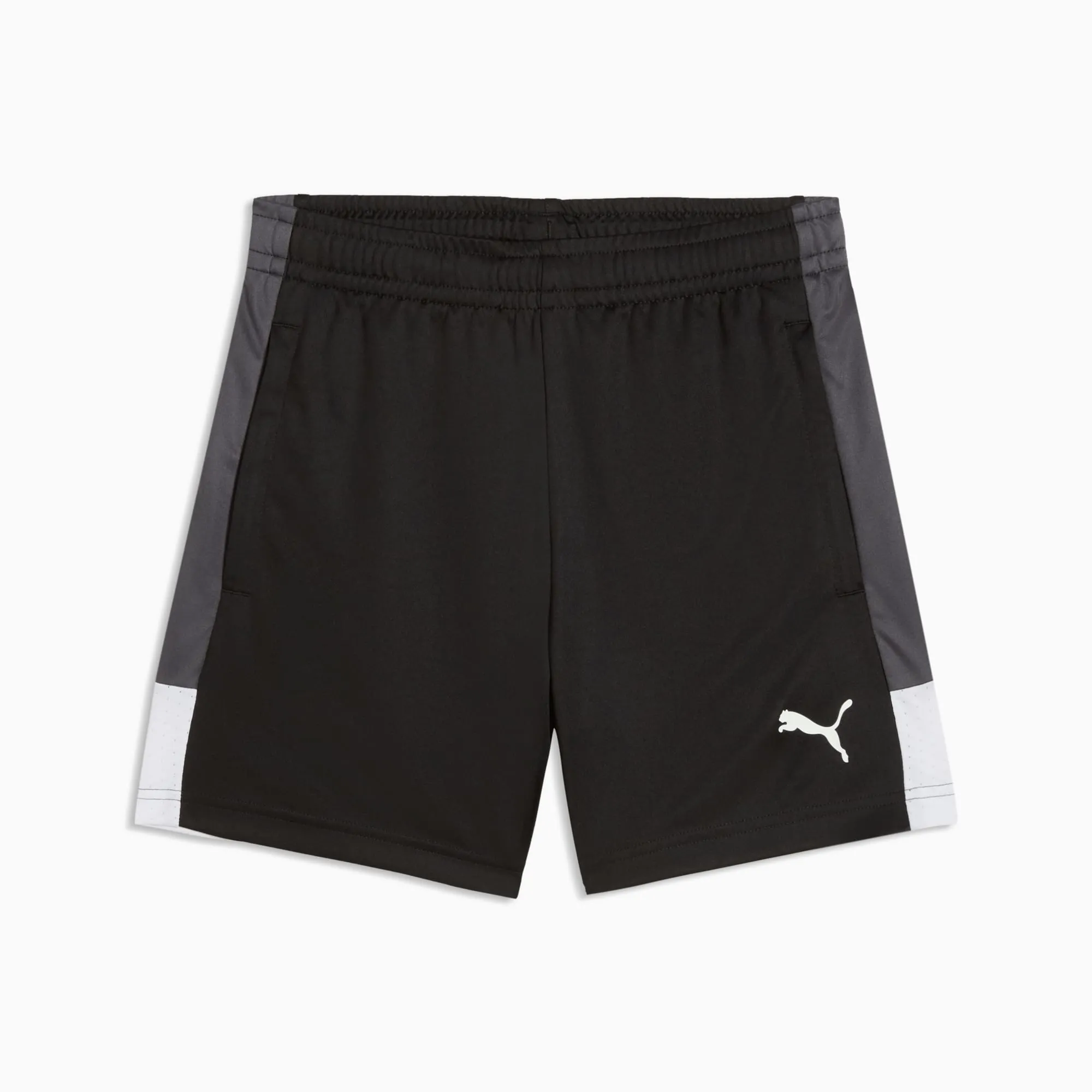 PUMA Individualliga Football Training Shorts Youth, Black/White/Shadow Grey, size 11-12 Youth