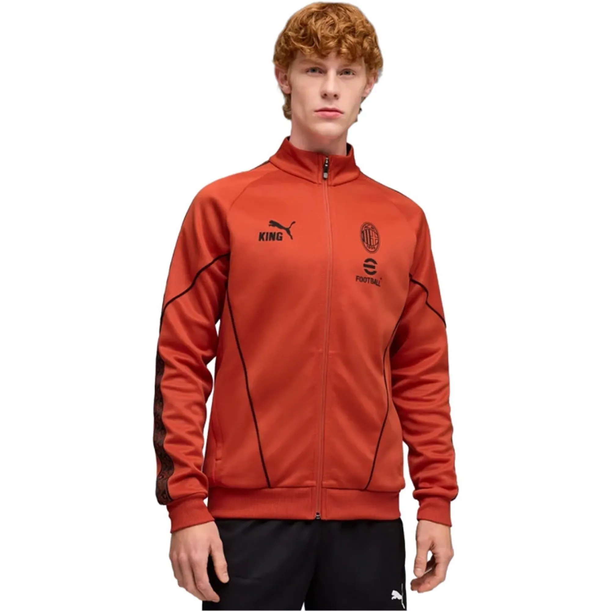 PUMA AC Milan King Anthem Jacket Men, Red Fire/Black, size 3XL
