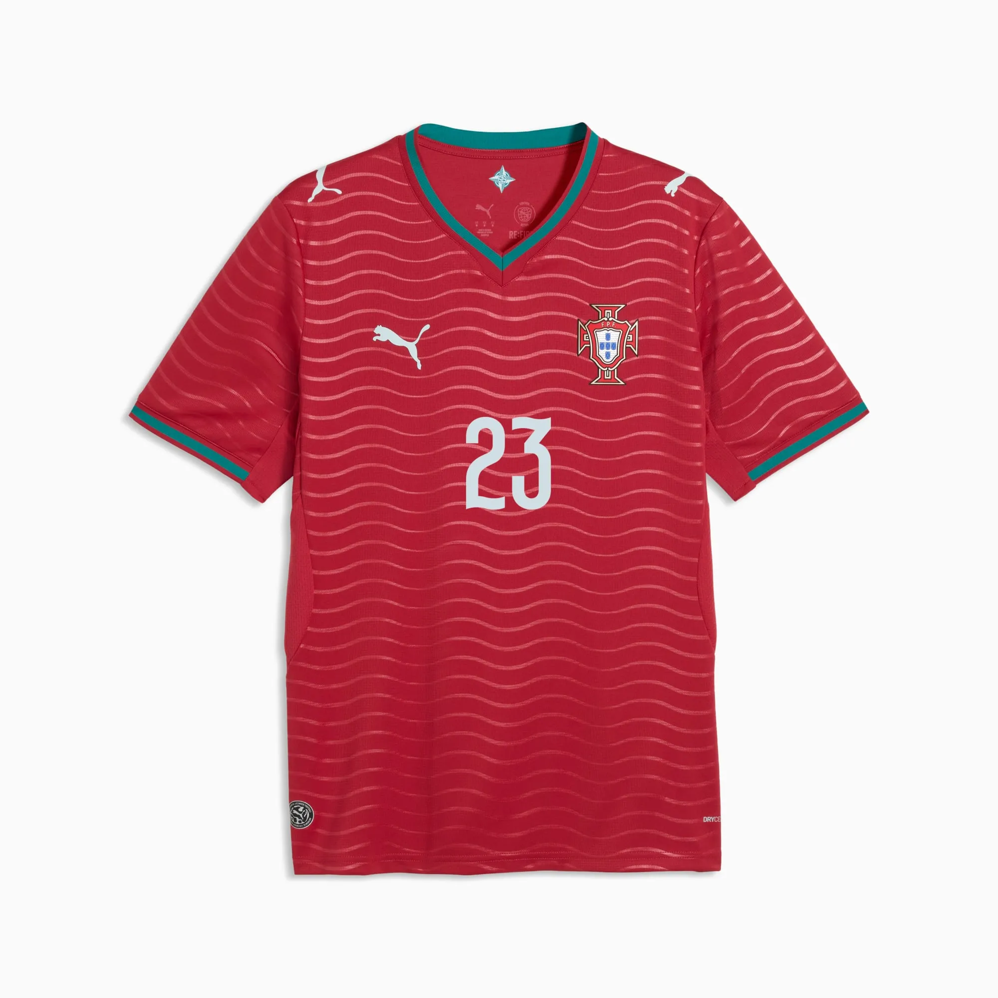 PUMA Portugal 2026 Home Jersey Player Men, Club Red/Green Lagoon/V, size 3XL
