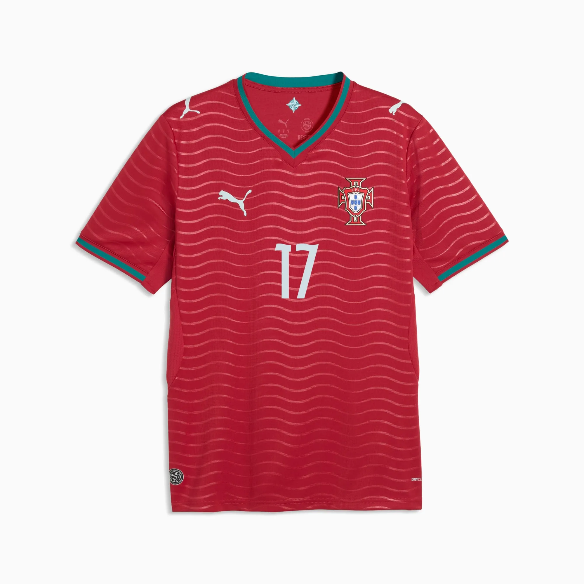 PUMA Portugal 2026 Home Jersey Player Men, Club Red/Green Lagoon/Rl, size 3XL