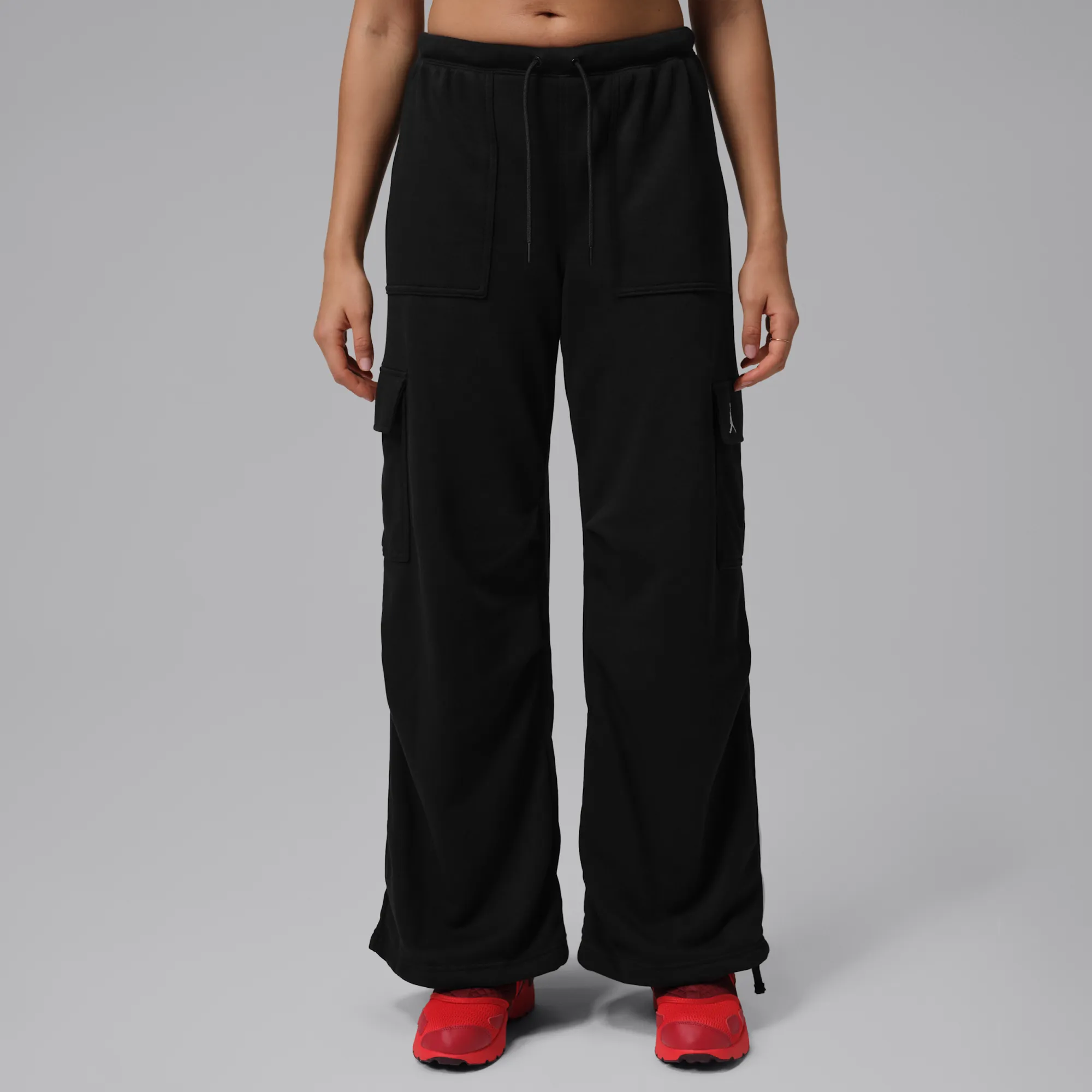 Nike Jordan Brooklyn Fleece Women's Cargo Trousers - Black - Cotton
